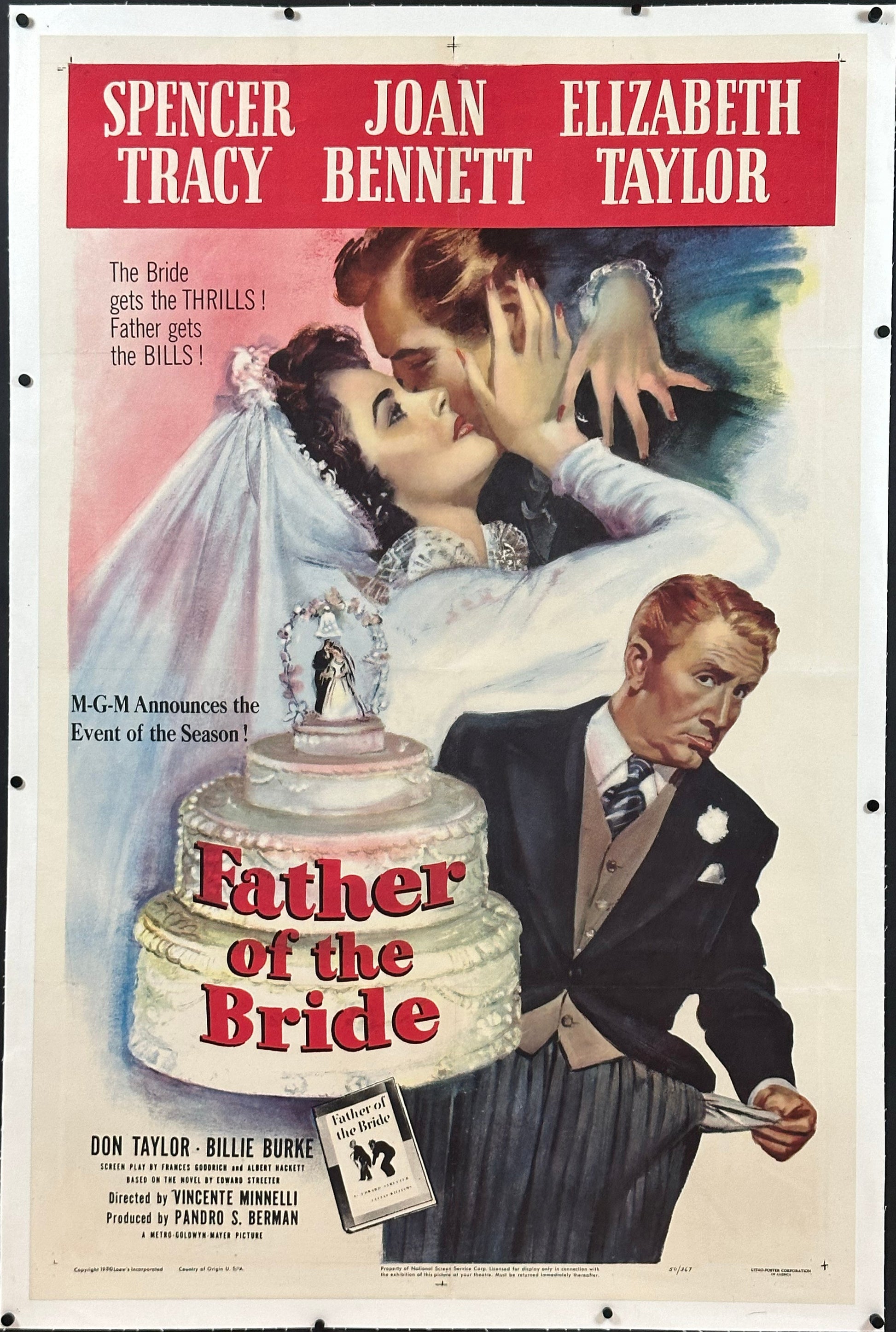 Father Of The Bride US One Sheet (1950) - ORIGINAL RELEASE - posterpalace.com