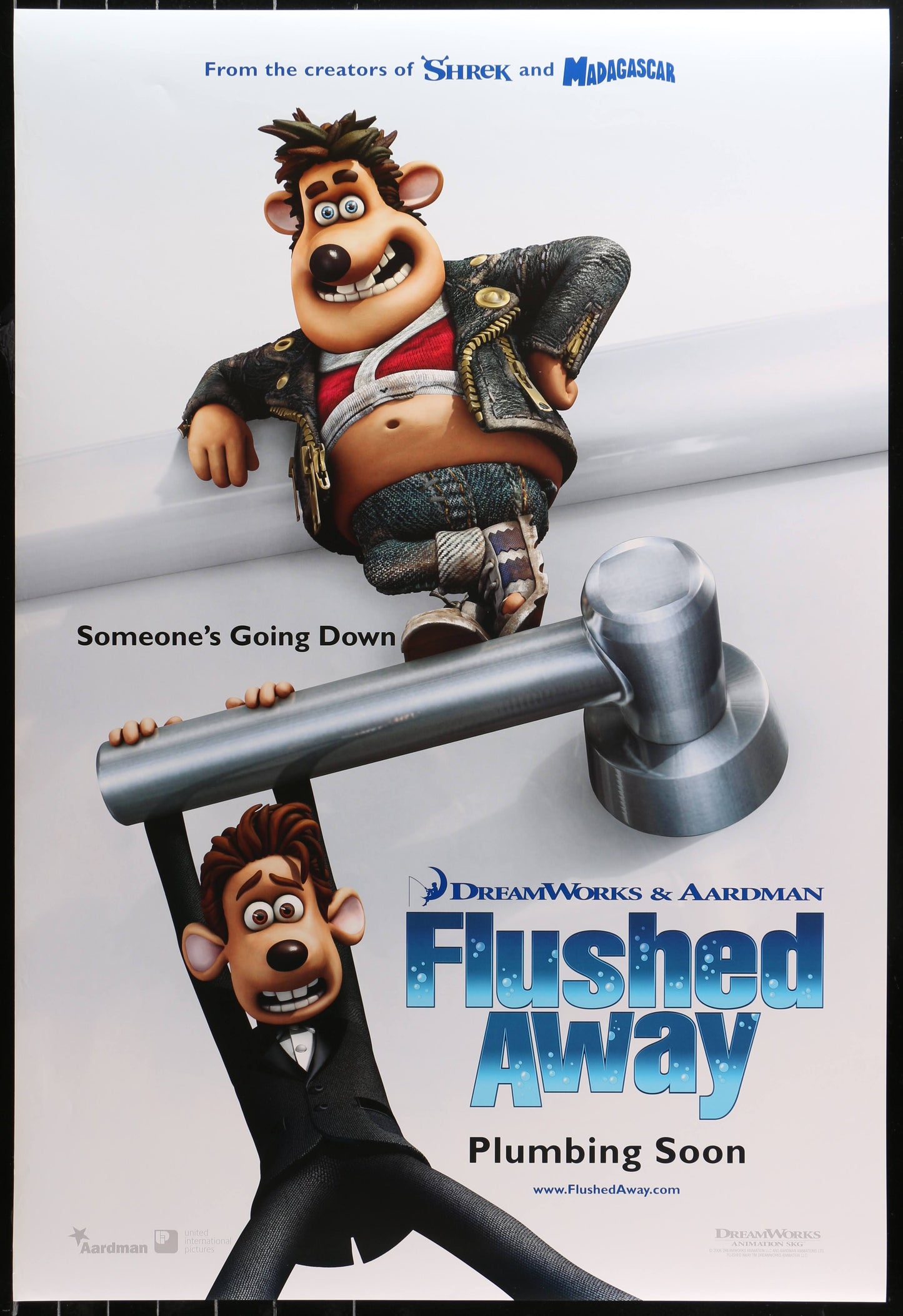 Flushed Away US One Sheet (2006) - ORIGINAL RELEASE - posterpalace.com