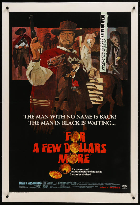 For A Few Dollars More US One Sheet (1965) - ORIGINAL RELEASE - posterpalace.com