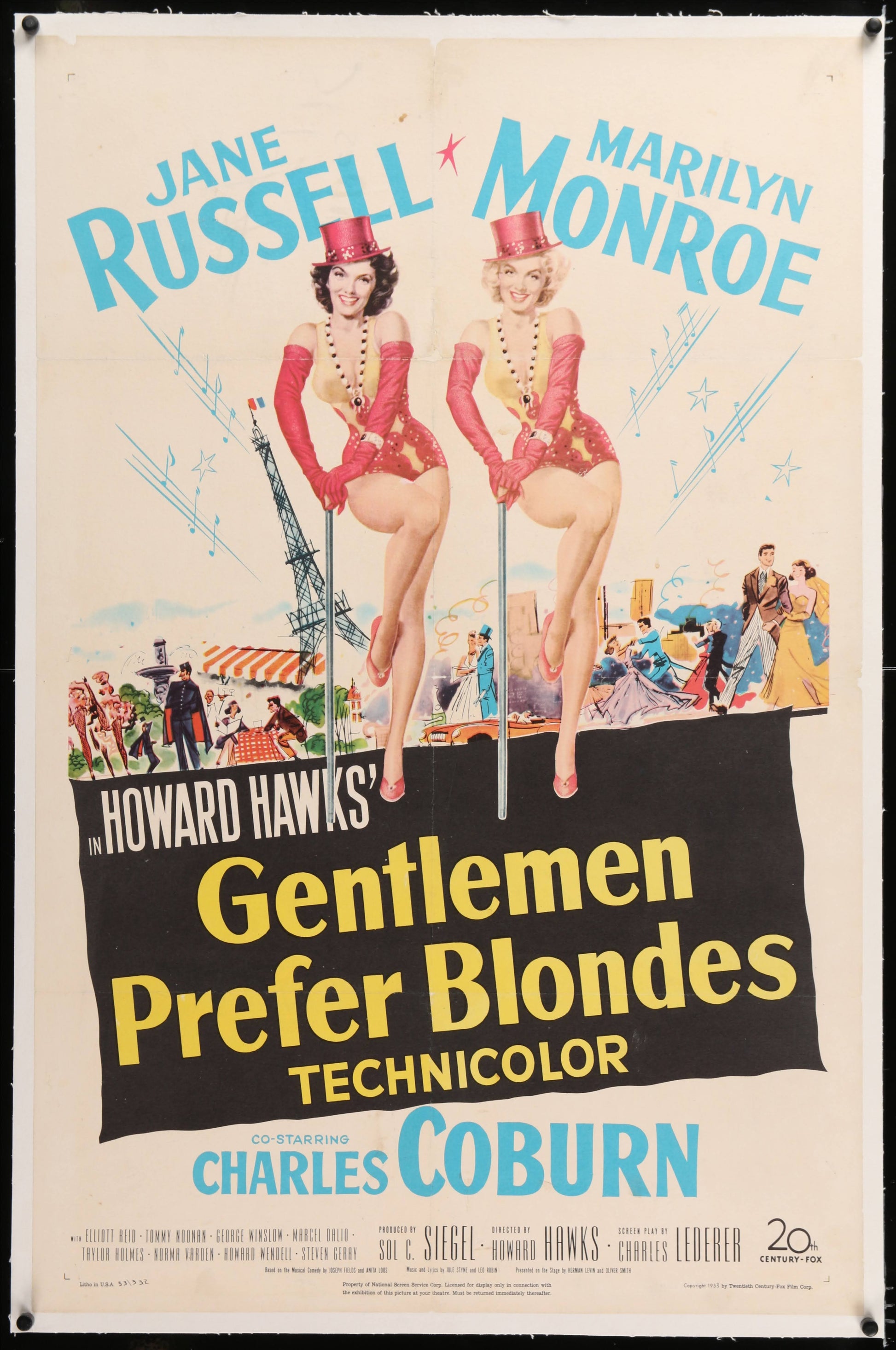 Gentlemen Prefer Blondes US One Sheet (1953) - ORIGINAL RELEASE - posterpalace.com