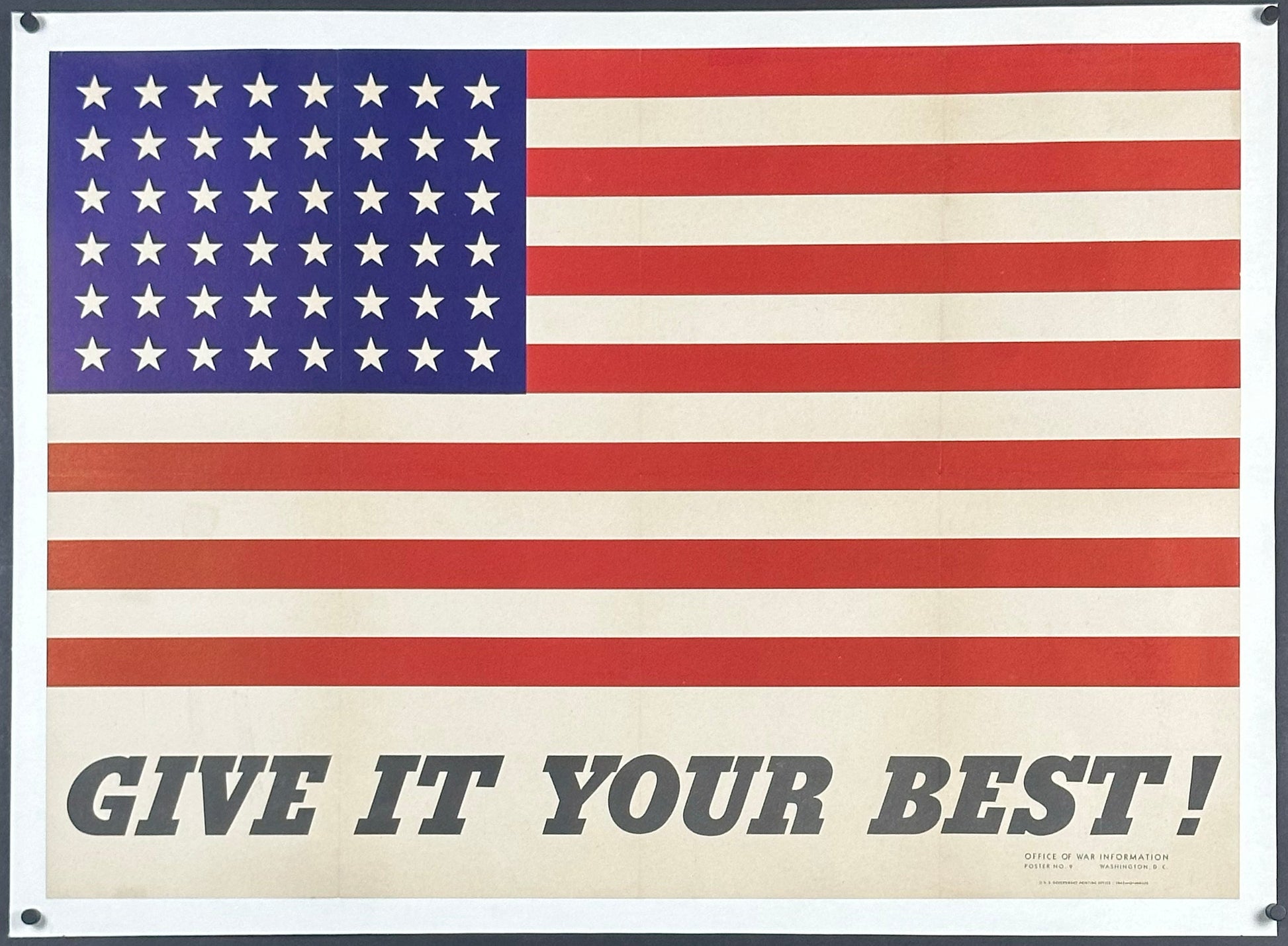 "Give it Your Best!" WWII OWI #9 Home Front Poster by Charles Coiner (1942) - posterpalace.com