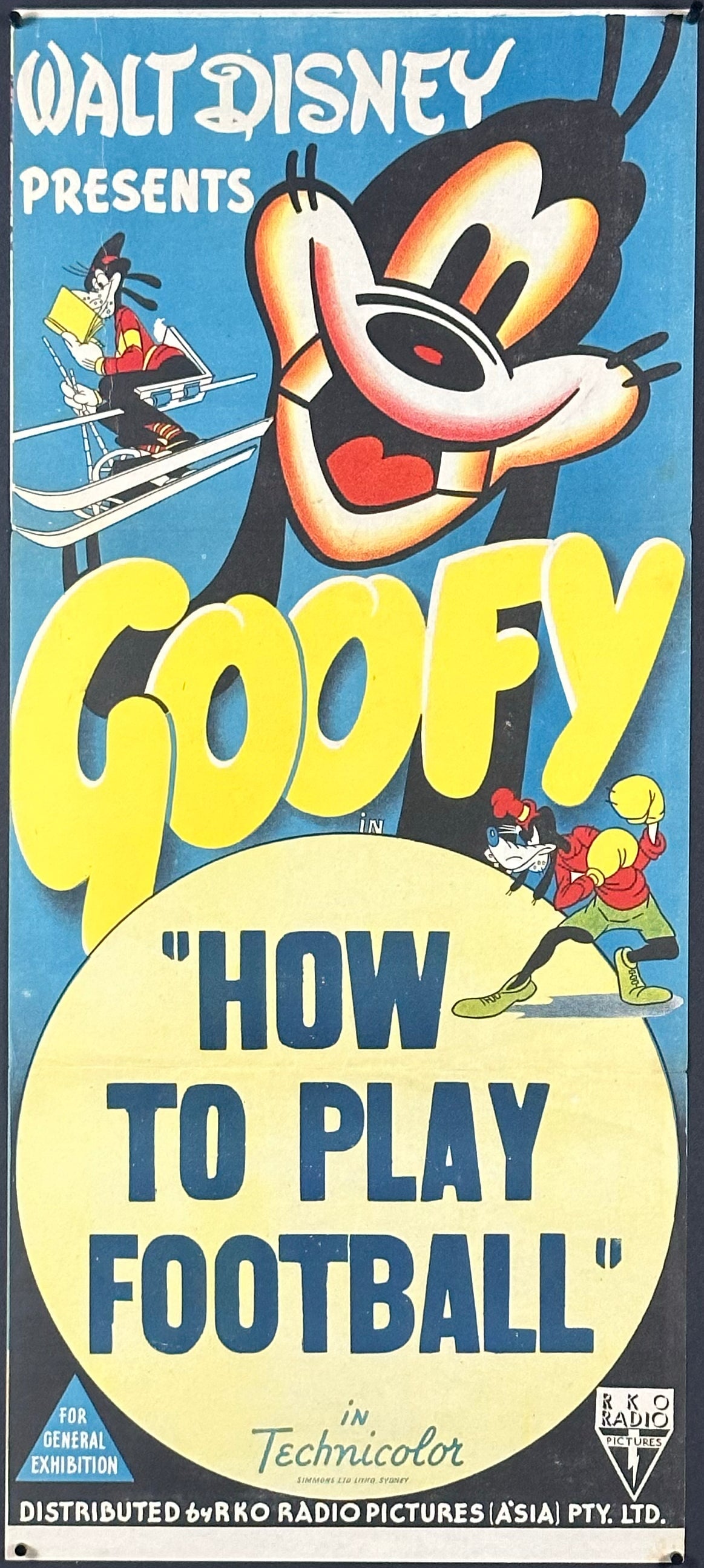 Goofy Stock Poster with How To Play Football - posterpalace.com
