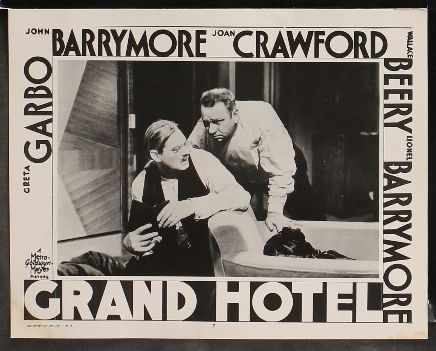 Grand Hotel US Lobby Card #7 (R 1950s) - posterpalace.com