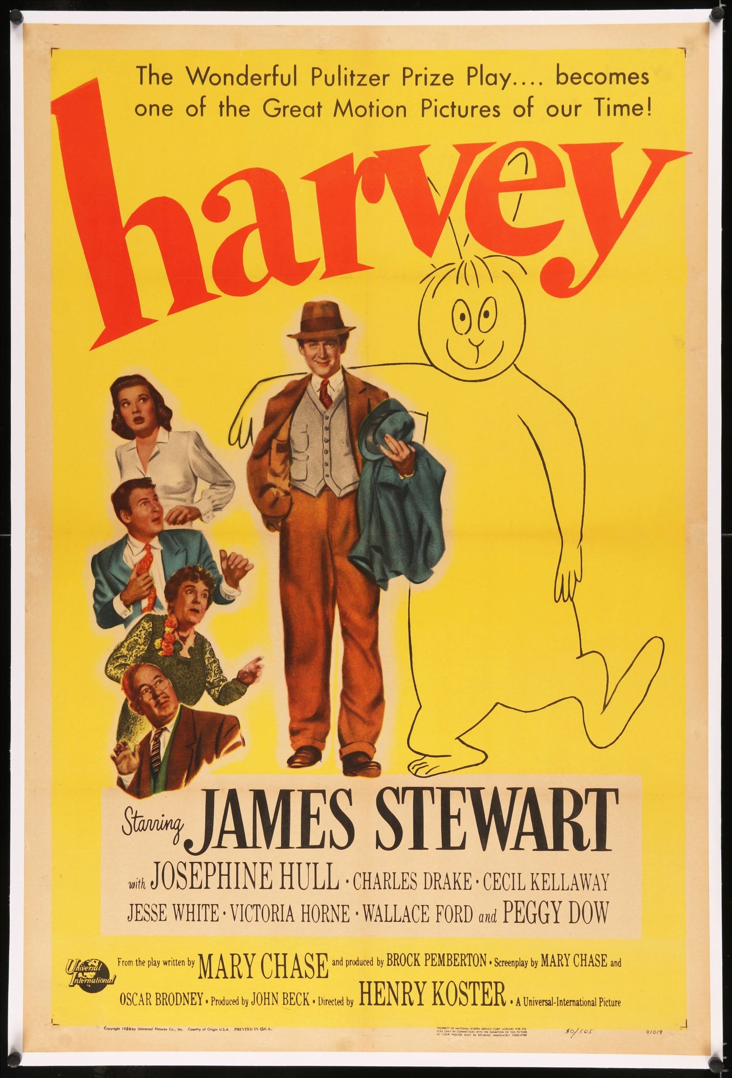Harvey US One Sheet (1950) - ORIGINAL RELEASE - posterpalace.com