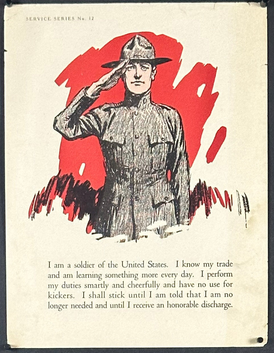 "I Am A Soldier" WWI Military Recruitment Poster by Gordon Grant (c. 1910s) - posterpalace.com