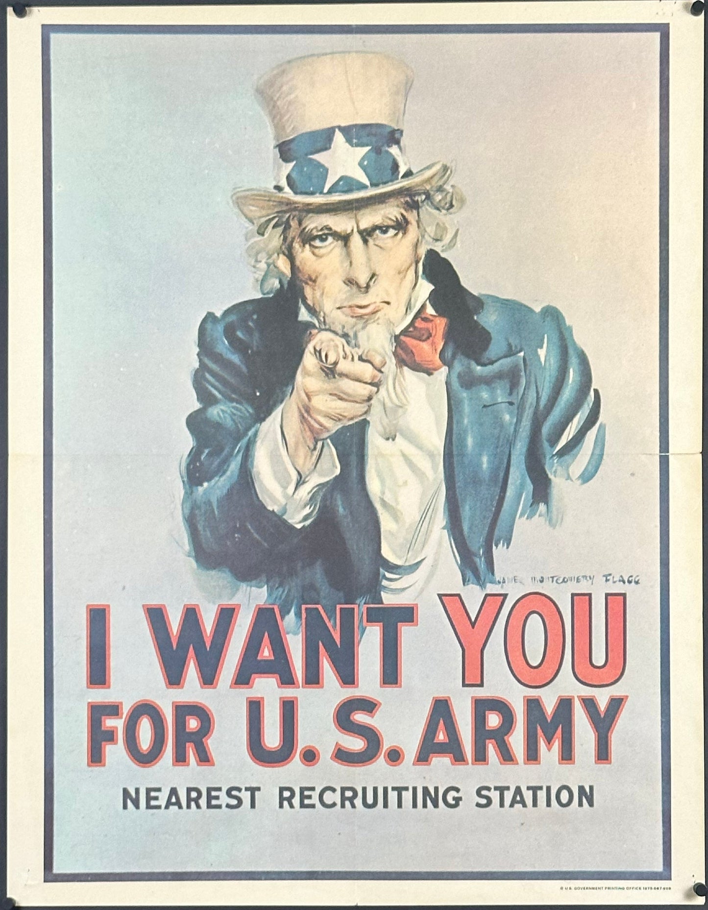 "I Want You" Vietnam War Army Recruitment Poster by James Montgomery Flagg (1975) - posterpalace.com