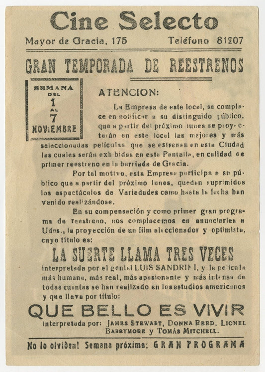 It’s A Wonderful Life Spanish Herald (R 1948) - posterpalace.com