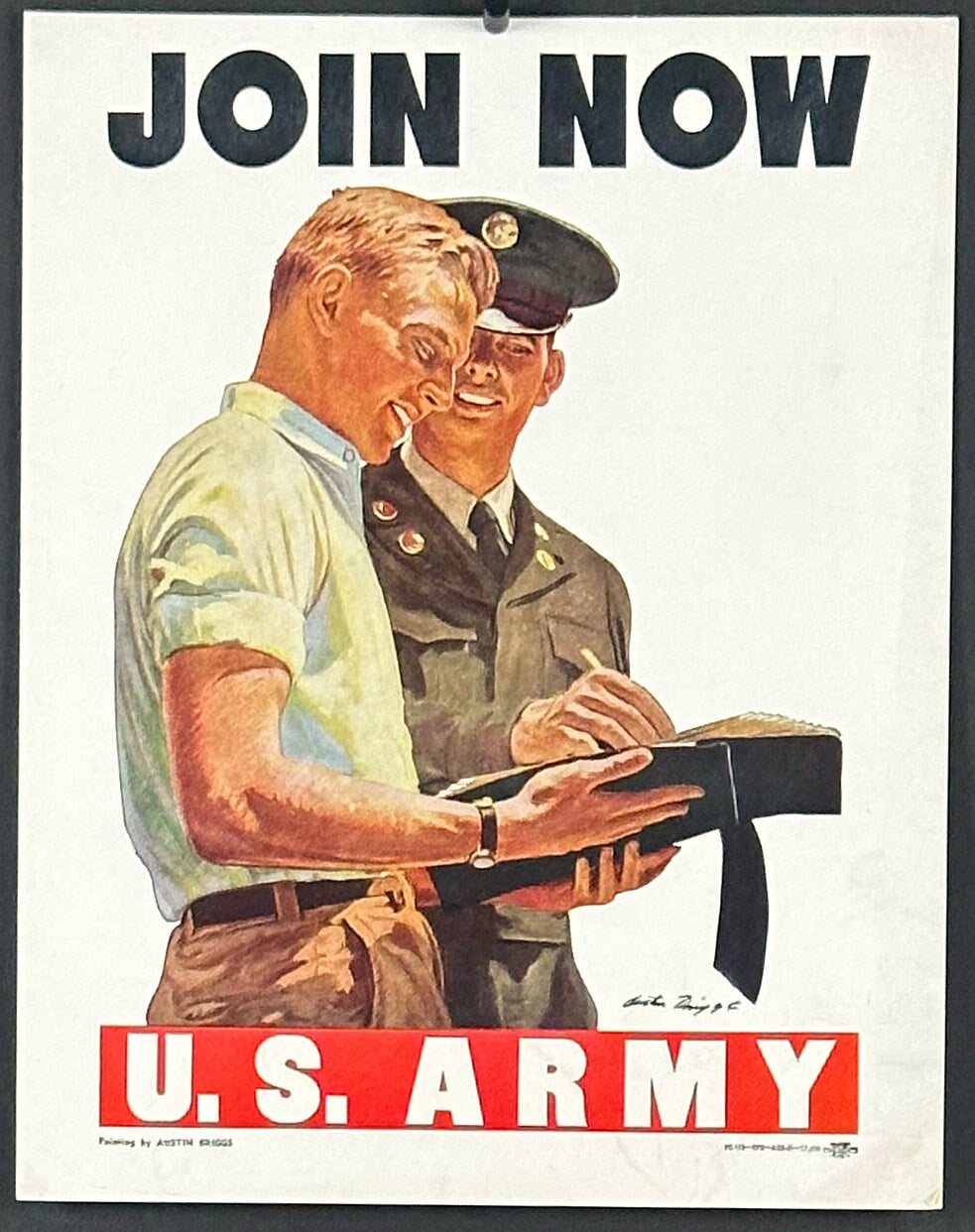 "Join Now" Korean War U.S. Army Recruitment Poster by Austin Briggs (1951) - posterpalace.com