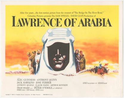 Lawrence Of Arabia US Title Lobby Card (1962) - ORIGINAL RELEASE - posterpalace.com