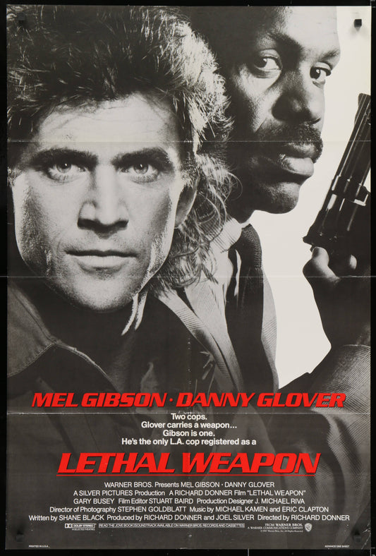 Lethal Weapon US One Sheet Advance/Teaser style (1987) - ORIGINAL RELEASE - posterpalace.com