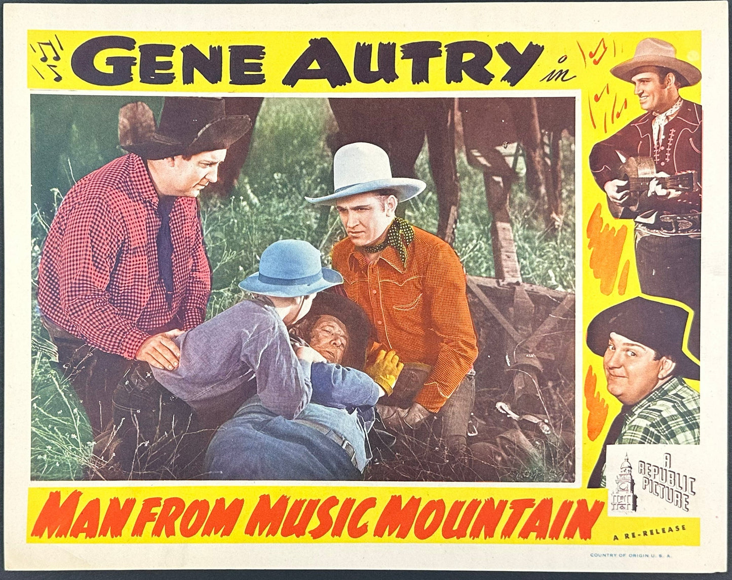 Man From Music Mountain US Complete Lobby Card Set (R 1945) - posterpalace.com