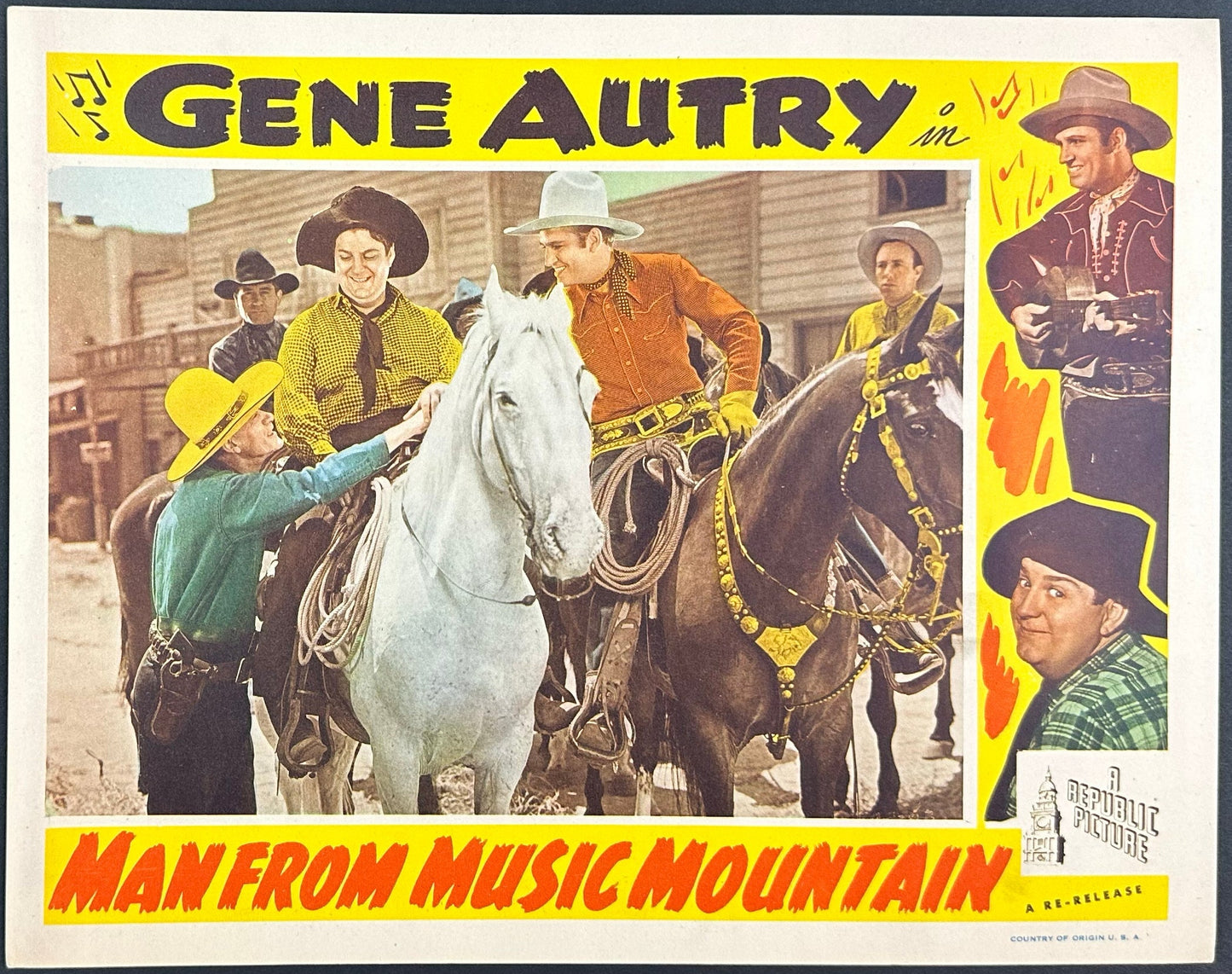 Man From Music Mountain US Complete Lobby Card Set (R 1945) - posterpalace.com