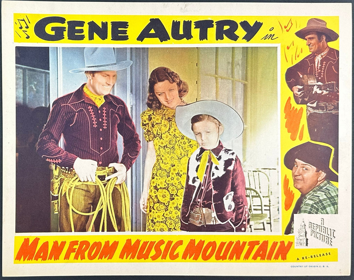 Man From Music Mountain US Complete Lobby Card Set (R 1945) - posterpalace.com