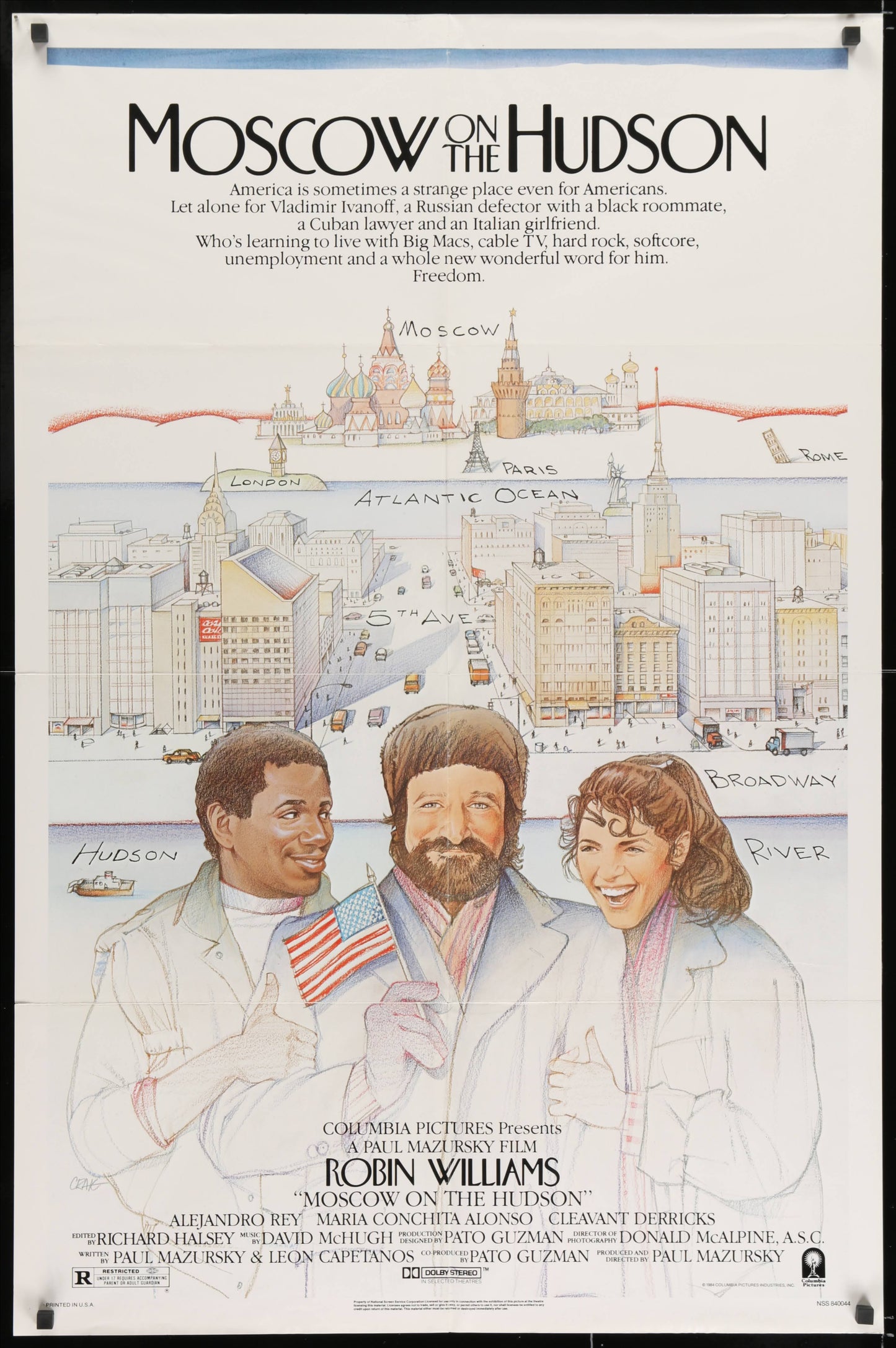 Moscow On The Hudson US One Sheet (1984) - ORIGINAL RELEASE - posterpalace.com