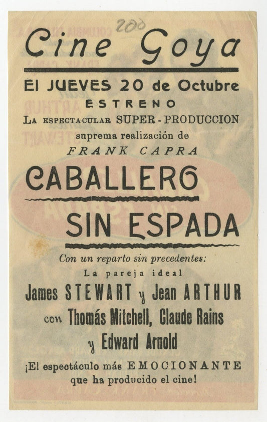 Mr. Smith Goes To Washington Spanish Herald (R ca. 1940s) - posterpalace.com