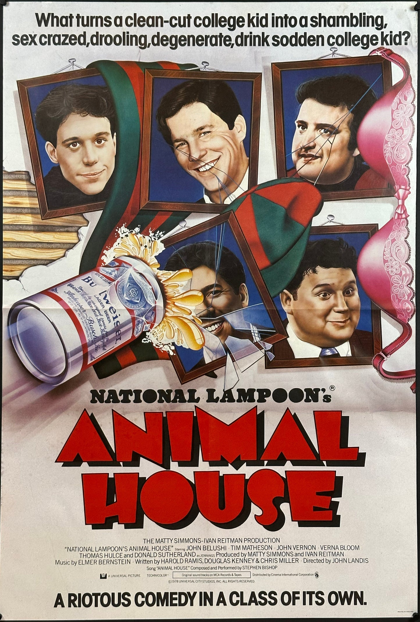 National Lampoon's Animal House British One Sheet (1978) - ORIGINAL RELEASE - posterpalace.com