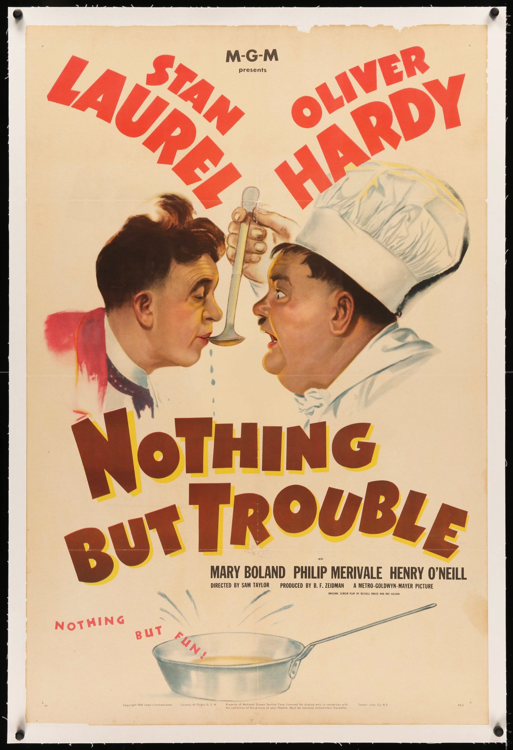 Nothing But Trouble US One Sheet (R 1945) - posterpalace.com