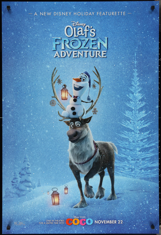 Olaf's Frozen Adventure US One Sheet (2017) - ORIGINAL RELEASE - posterpalace.com