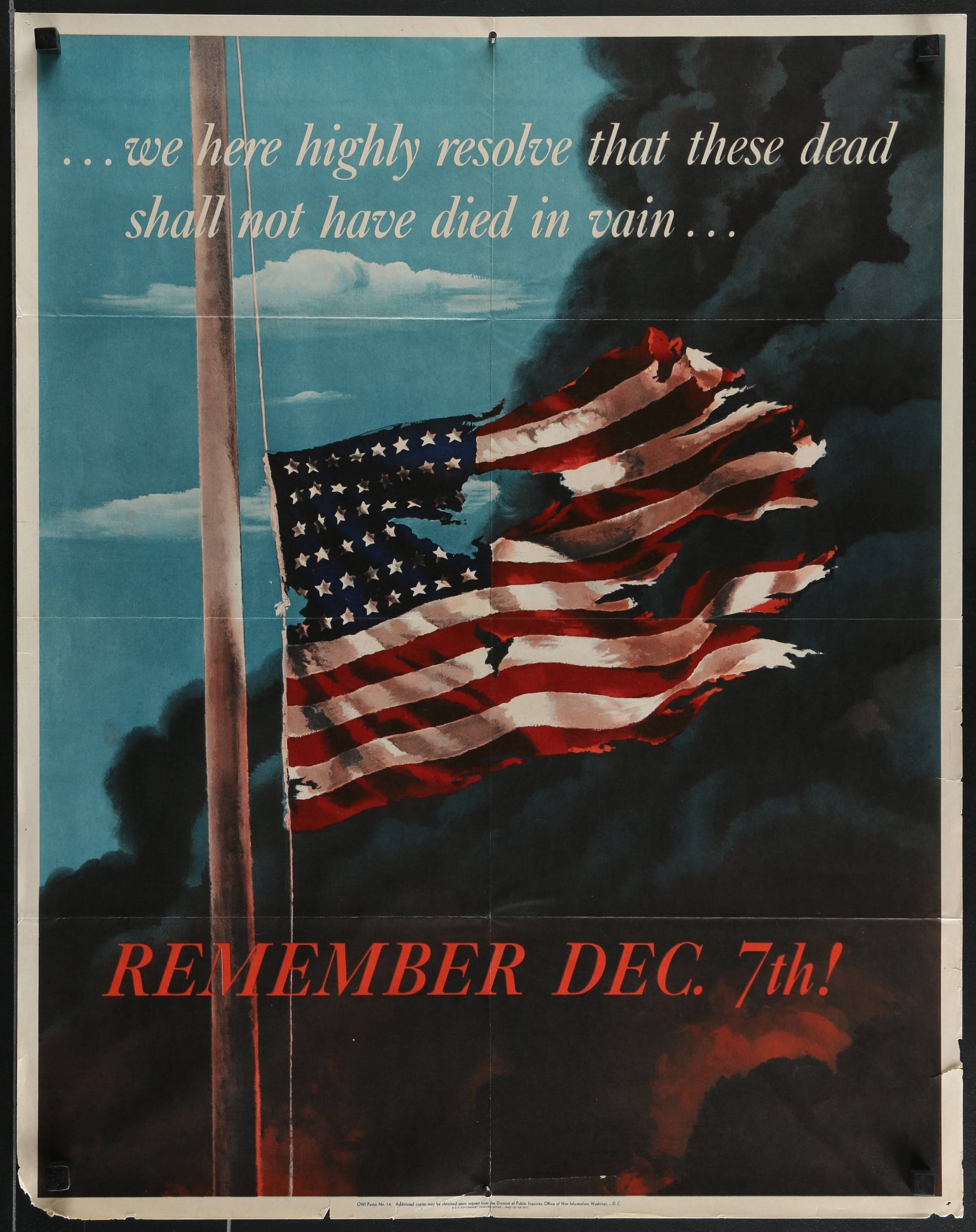 "Remember Dec. 7th!" WWII Recruitment Poster by Allen Saalburg (1942) - posterpalace.com
