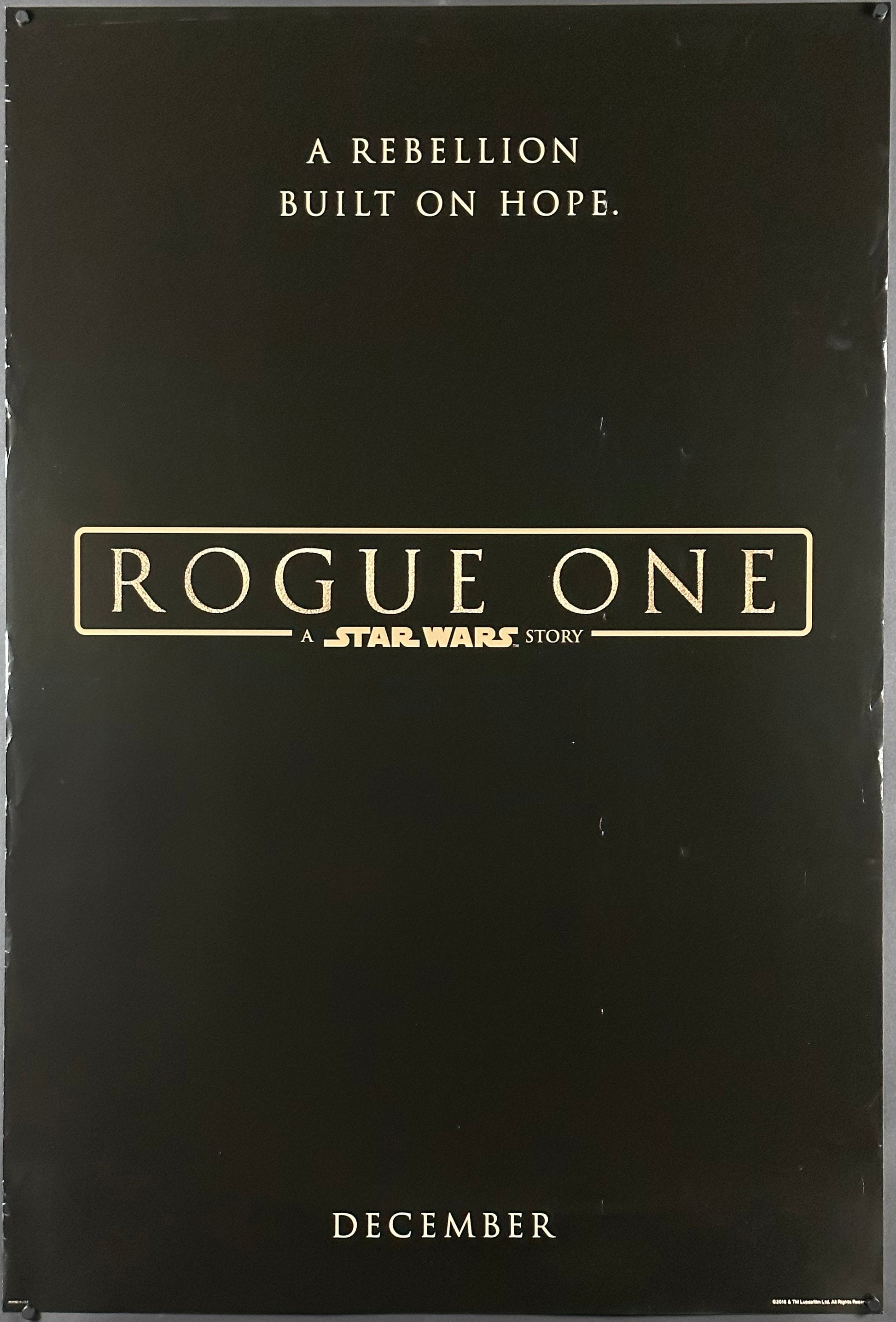 Rogue One: A Star Wars Story US One Sheet Teaser Style (2016) - ORIGINAL RELEASE - posterpalace.com