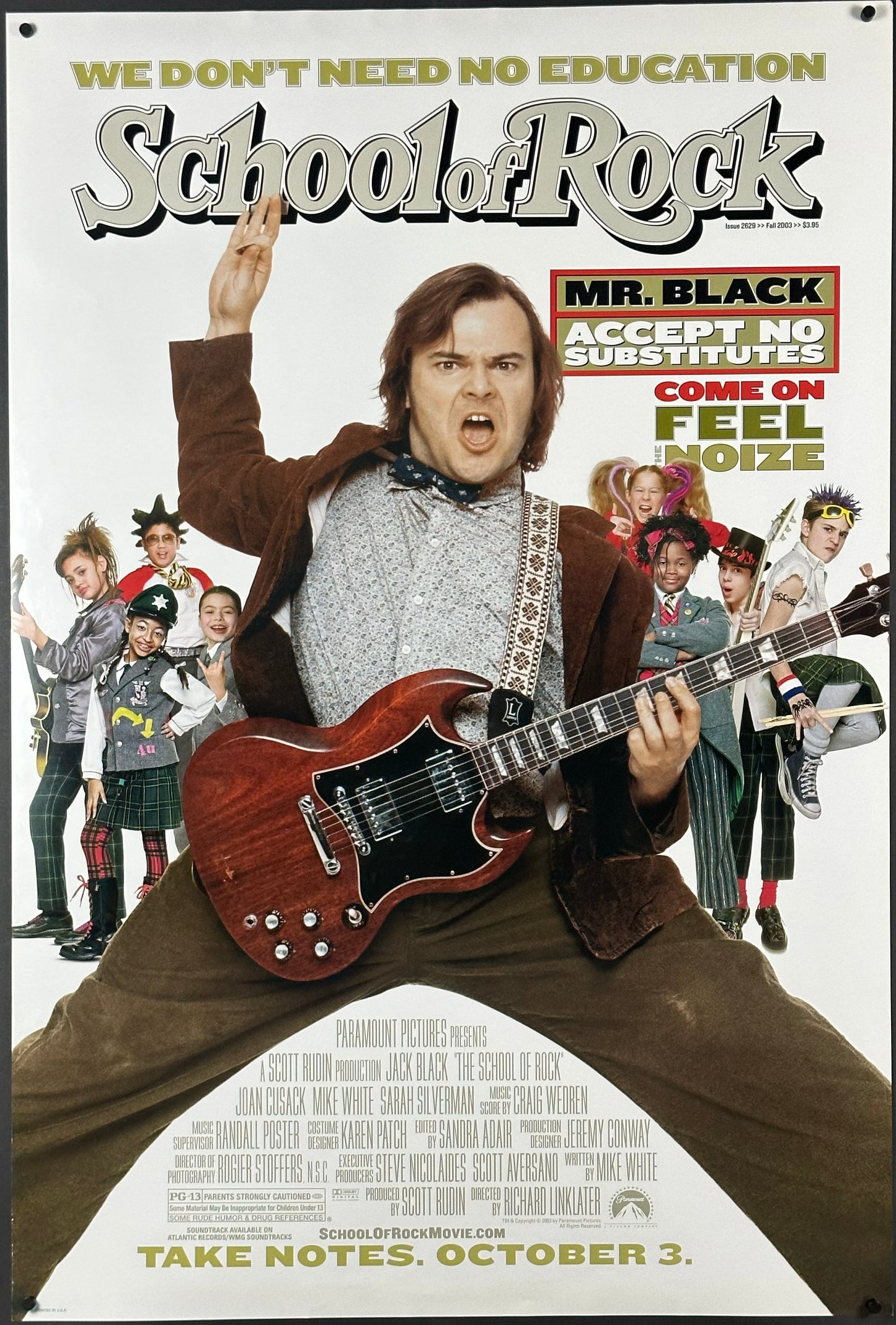 School Of Rock US One Sheet Cast Style (2003) - ORIGINAL RELEASE - posterpalace.com