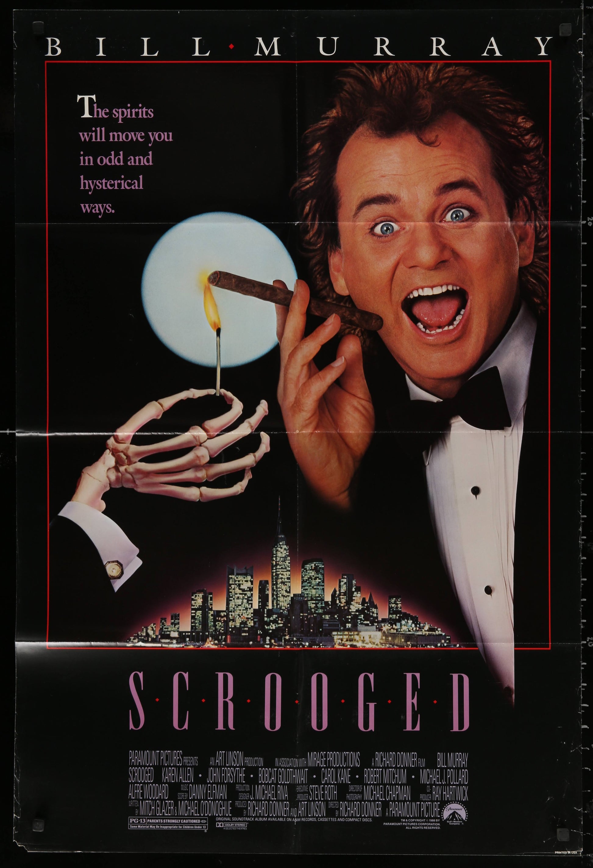 Scrooged US One Sheet (1988) - ORIGINAL RELEASE - posterpalace.com