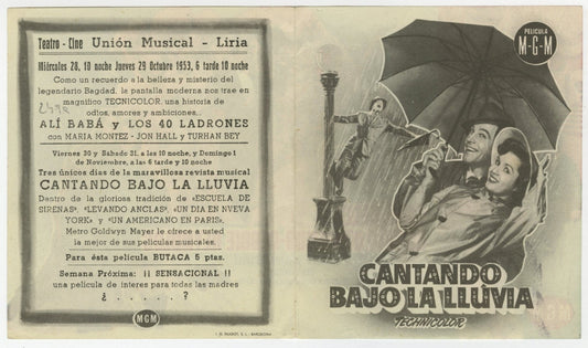 Singin' In The Rain Spanish Four Page Herald (R 1953) - posterpalace.com