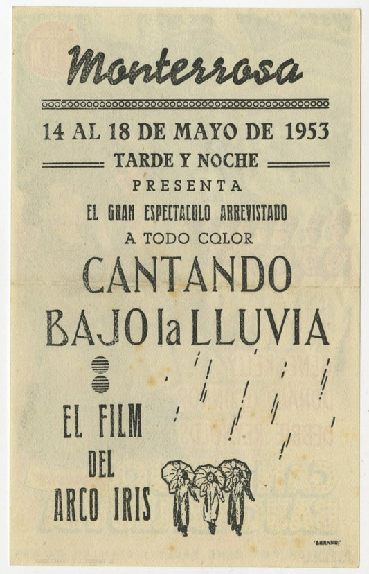Singin' In The Rain Spanish Herald (R 1953) - posterpalace.com