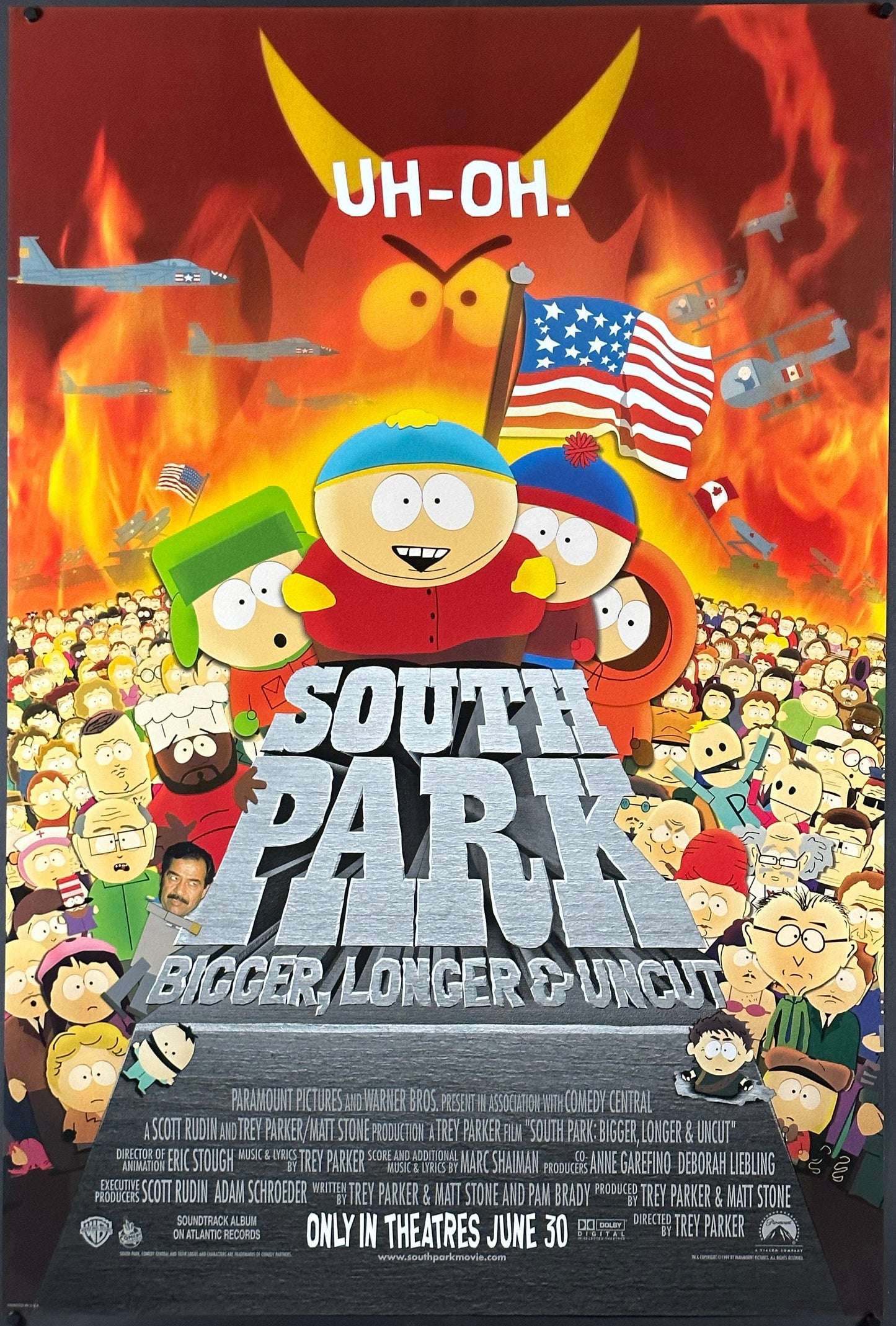 South Park: Bigger, Longer & Uncut US One Sheet (1999) - ORIGINAL RELEASE - posterpalace.com