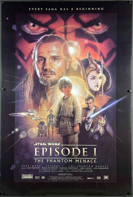 Star Wars: Episode I - The Phantom Menace US One Sheet Cast Style (1999) - ORIGINAL RELEASE - posterpalace.com