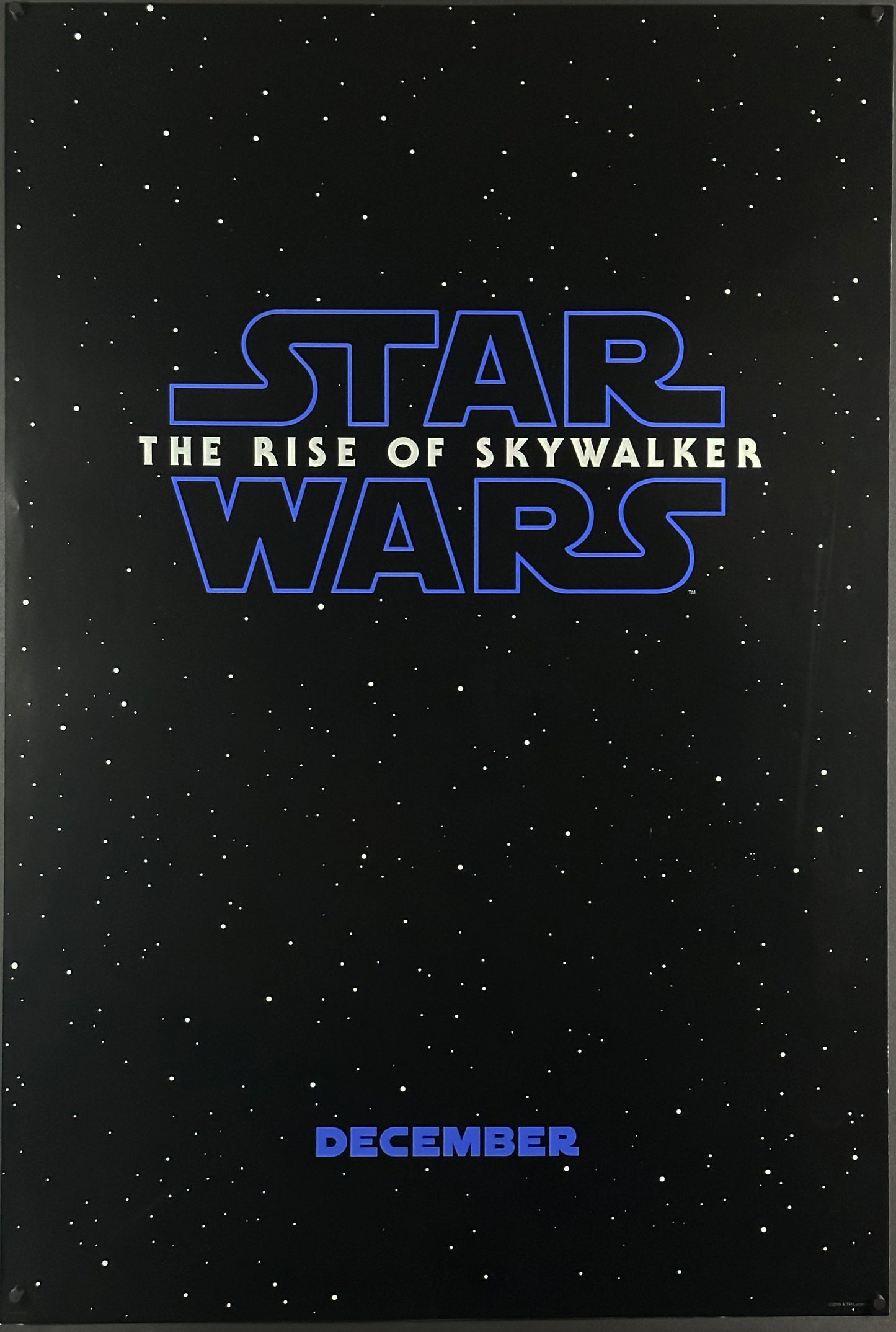 Star Wars: Episode IX - The Rise of Skywalker Vintage US One Sheet Teaser Style (2019) - ORIGINAL RELEASE - posterpalace.com