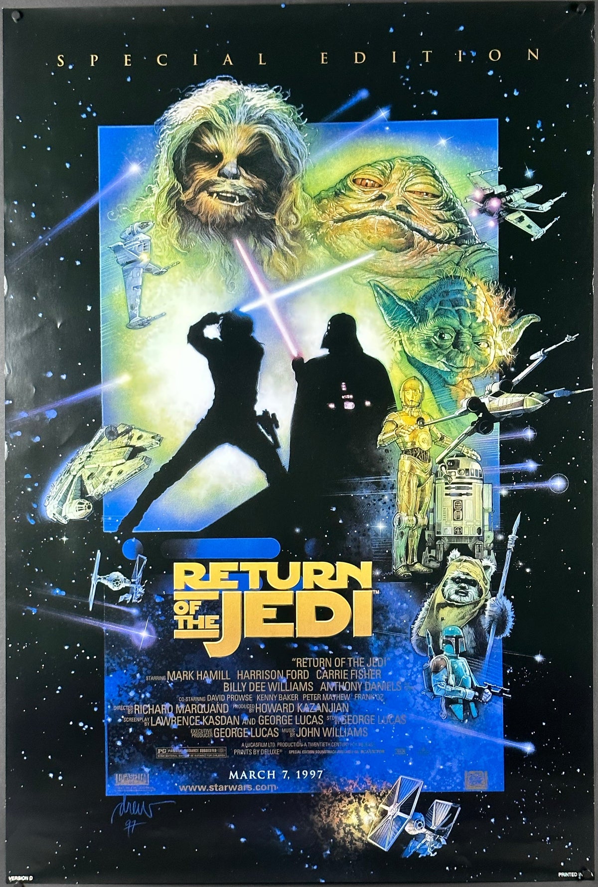 Star Wars Movie Poster Set - All 6 Episodes (24x36 Inches Each), Unframed Reproduction Prints