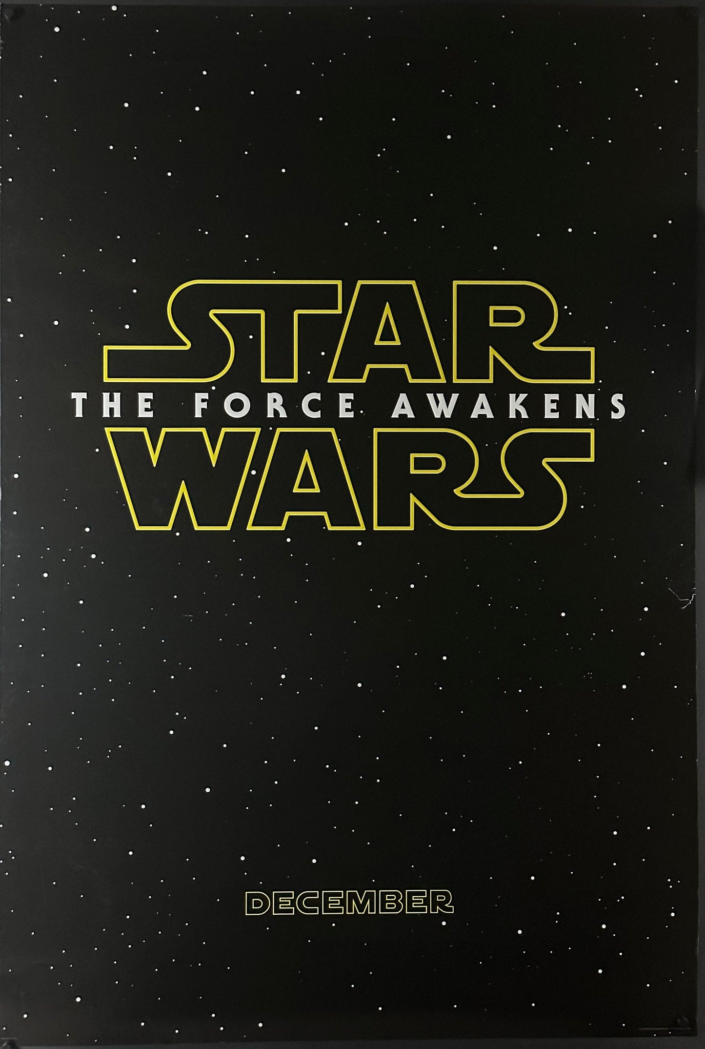 Star Wars: Episode VII - The Force Awakens US One Sheet Teaser Style (2015) - ORIGINAL RELEASE - posterpalace.com