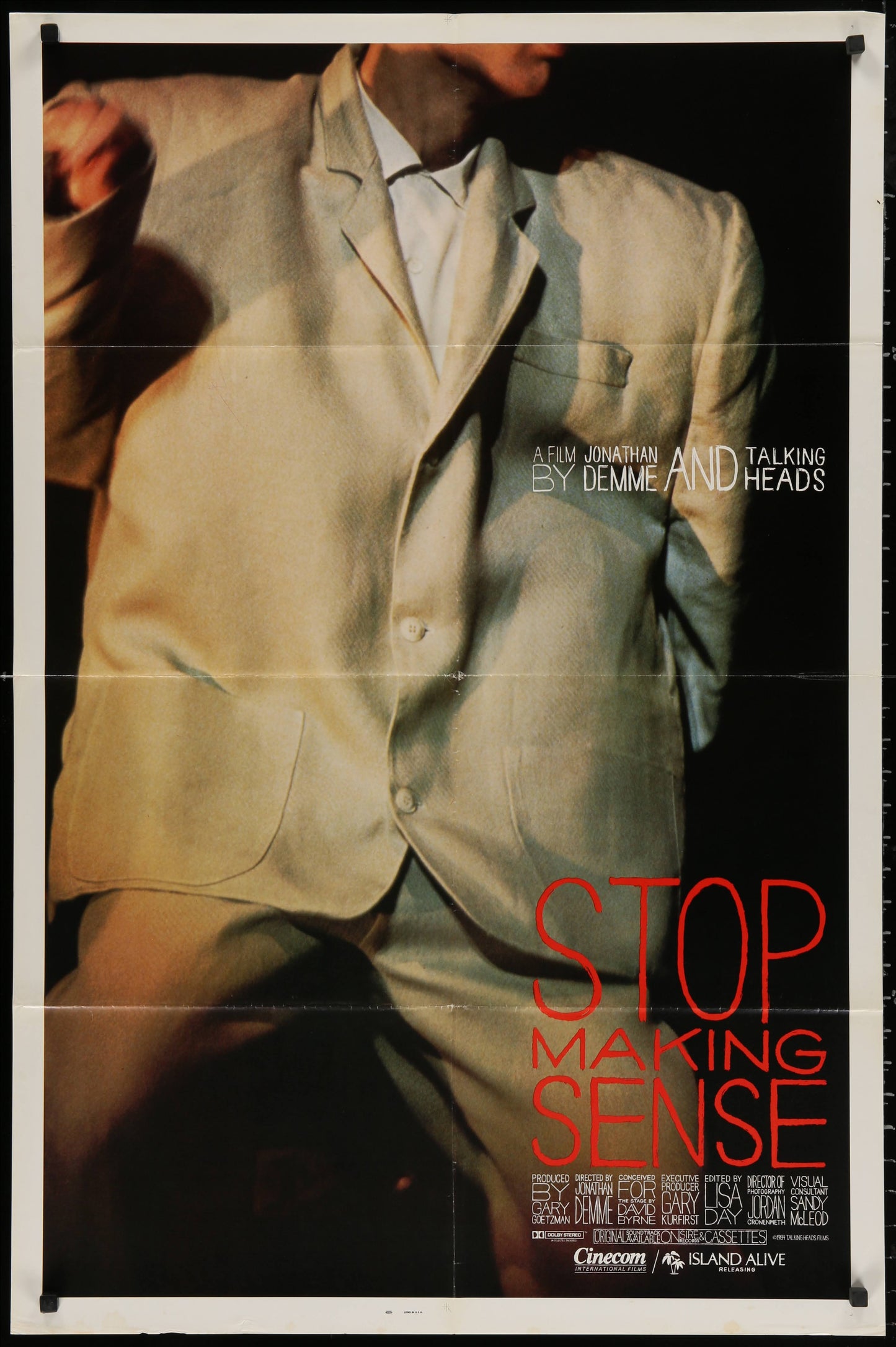 Stop Making Sense US One Sheet (1984) - ORIGINAL RELEASE - posterpalace.com