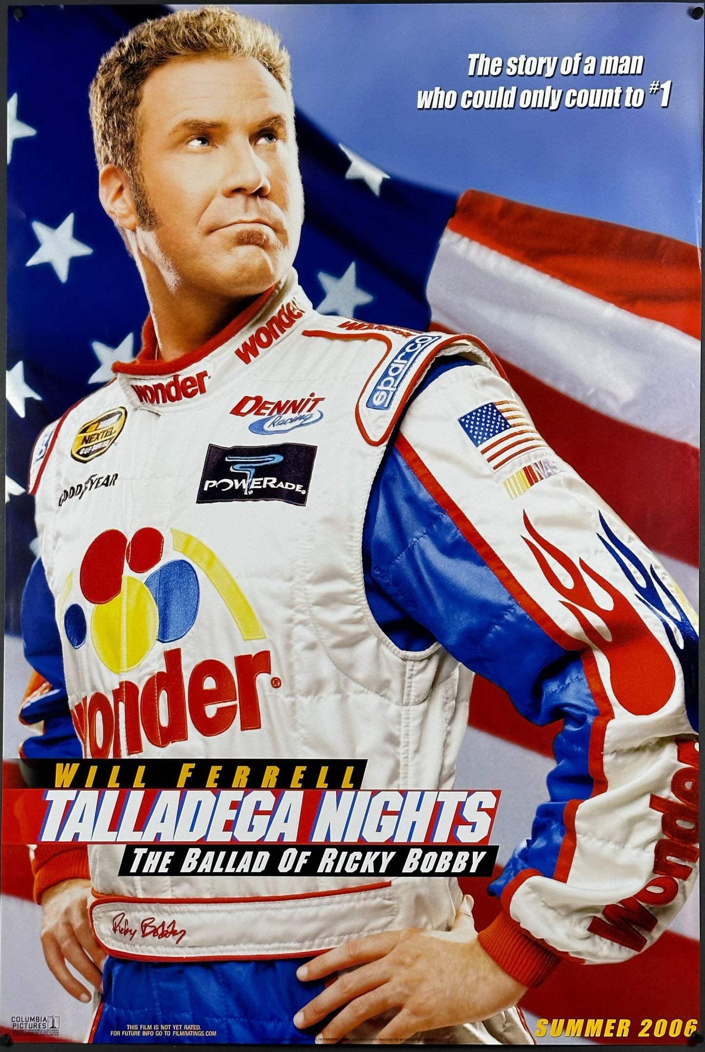 Talladega Nights: The Ballad of Ricky Bobby US One Sheet Teaser Style (2006) - ORIGINAL RELEASE - posterpalace.com