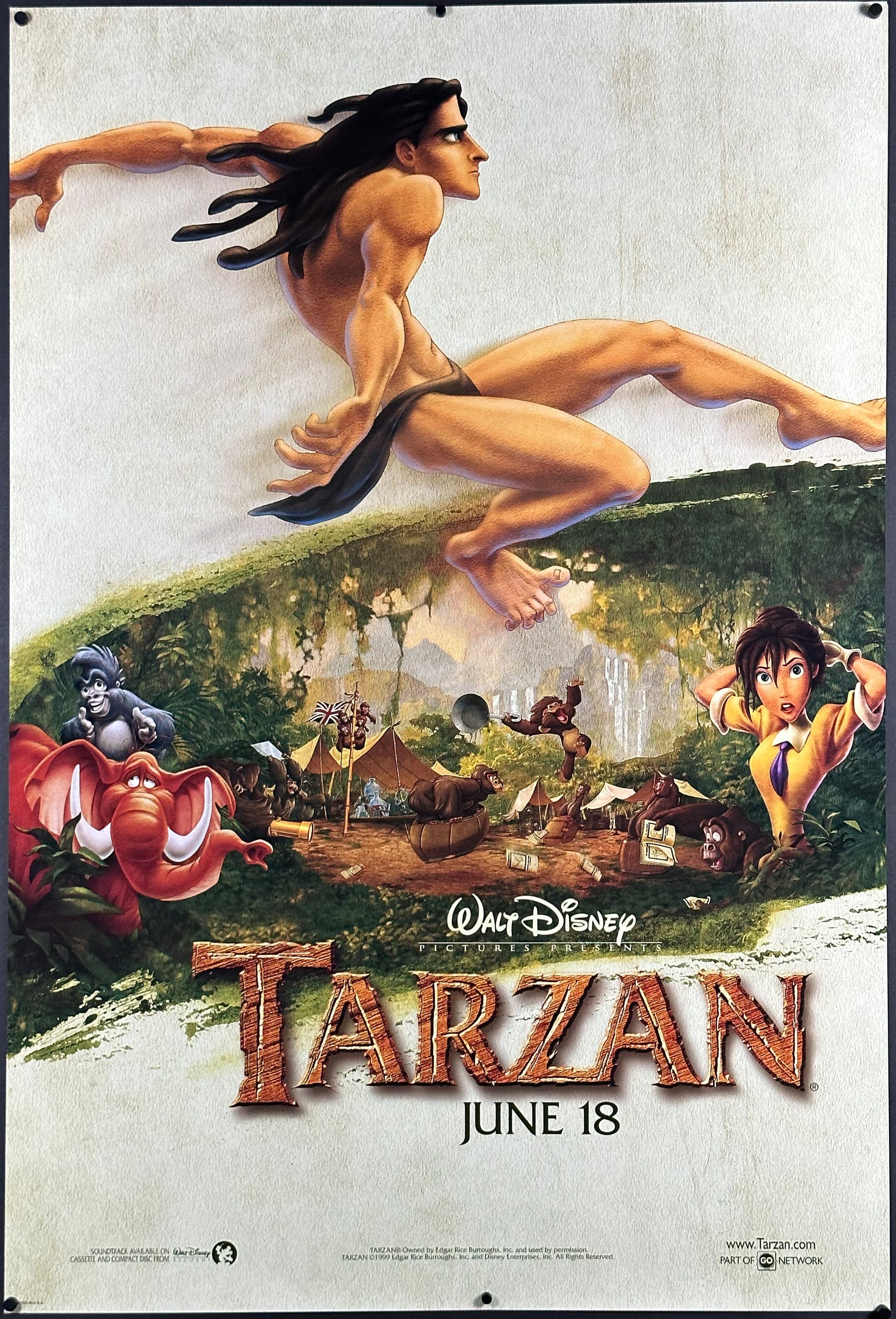Tarzan US One Sheet (1999) - ORIGINAL RELEASE - posterpalace.com