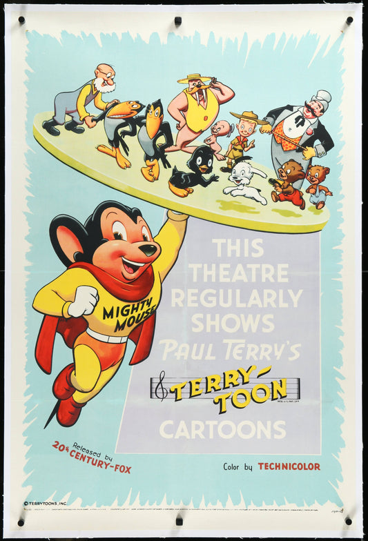 Terry Toon's Stock Poster Featuring Mighty Mouse - posterpalace.com