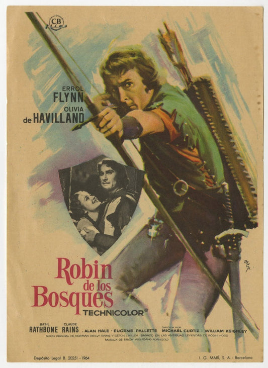 The Adventures Of Robin Hood Spanish Herald (R 1964) - posterpalace.com