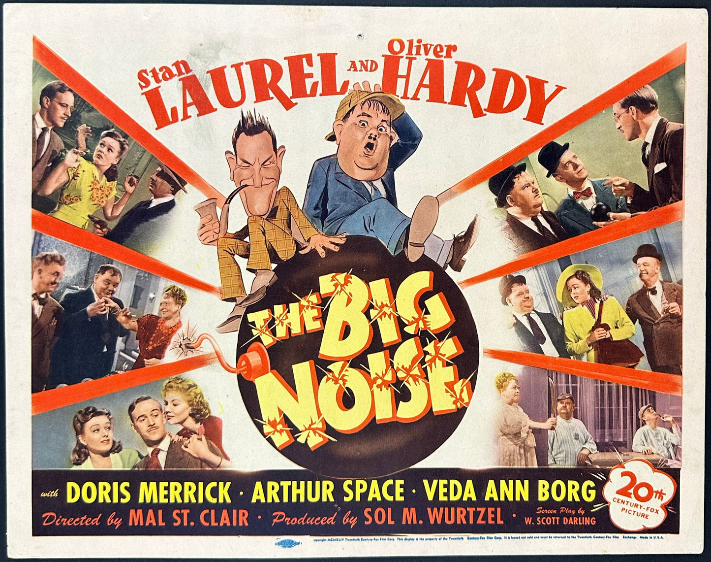 The Big Noise US Title Lobby Card (1944) - ORIGINAL RELEASE - posterpalace.com