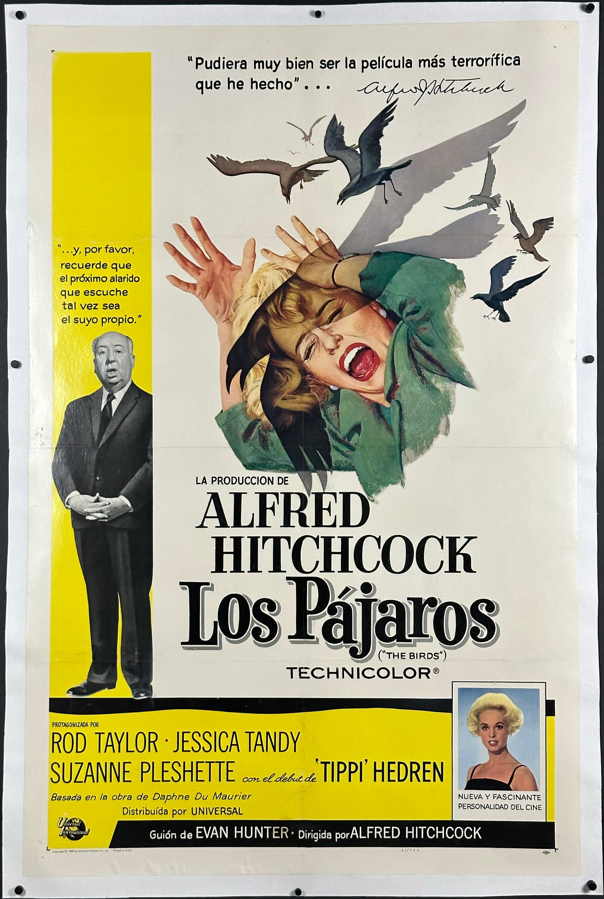 The Birds US One Sheet Spanish Version (1963) - ORIGINAL RELEASE - posterpalace.com