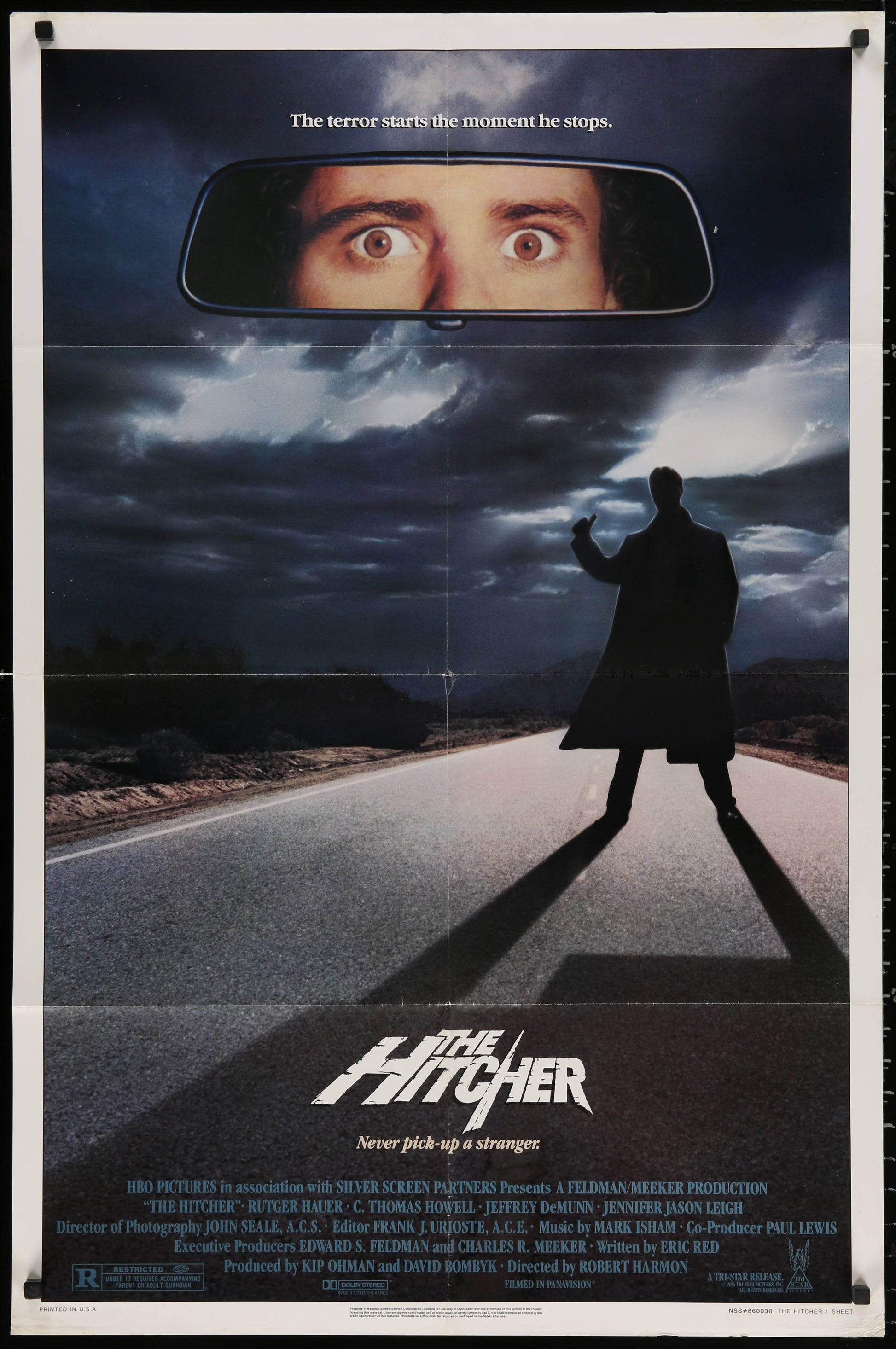 The Hitcher US One Sheet (1986) - ORIGINAL RELEASE - posterpalace.com