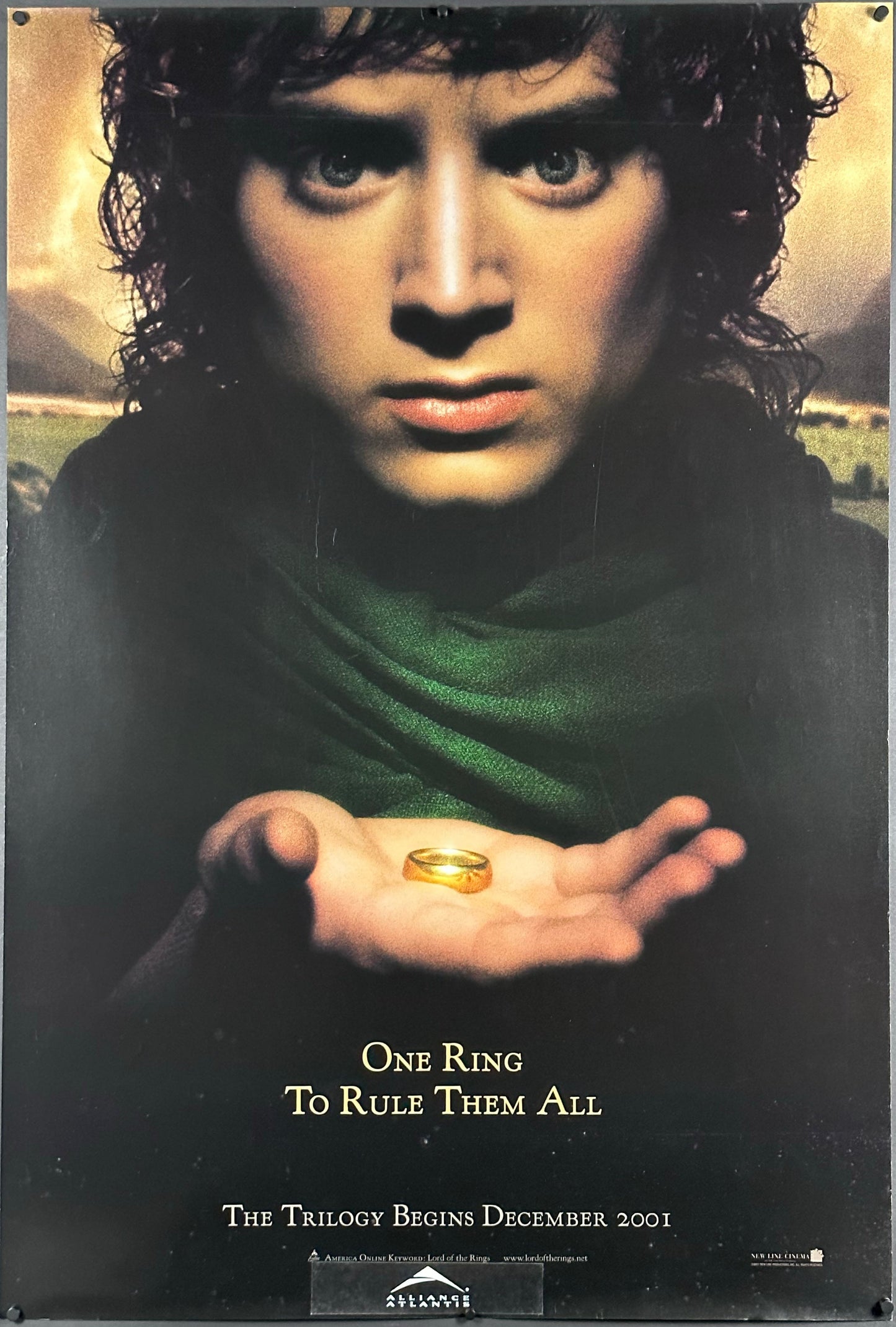 The Lord Of The Rings: The Fellowship Of The Ring US One Sheet "One Ring" Teaser Style (2001) - ORIGINAL RELEASE - posterpalace.com
