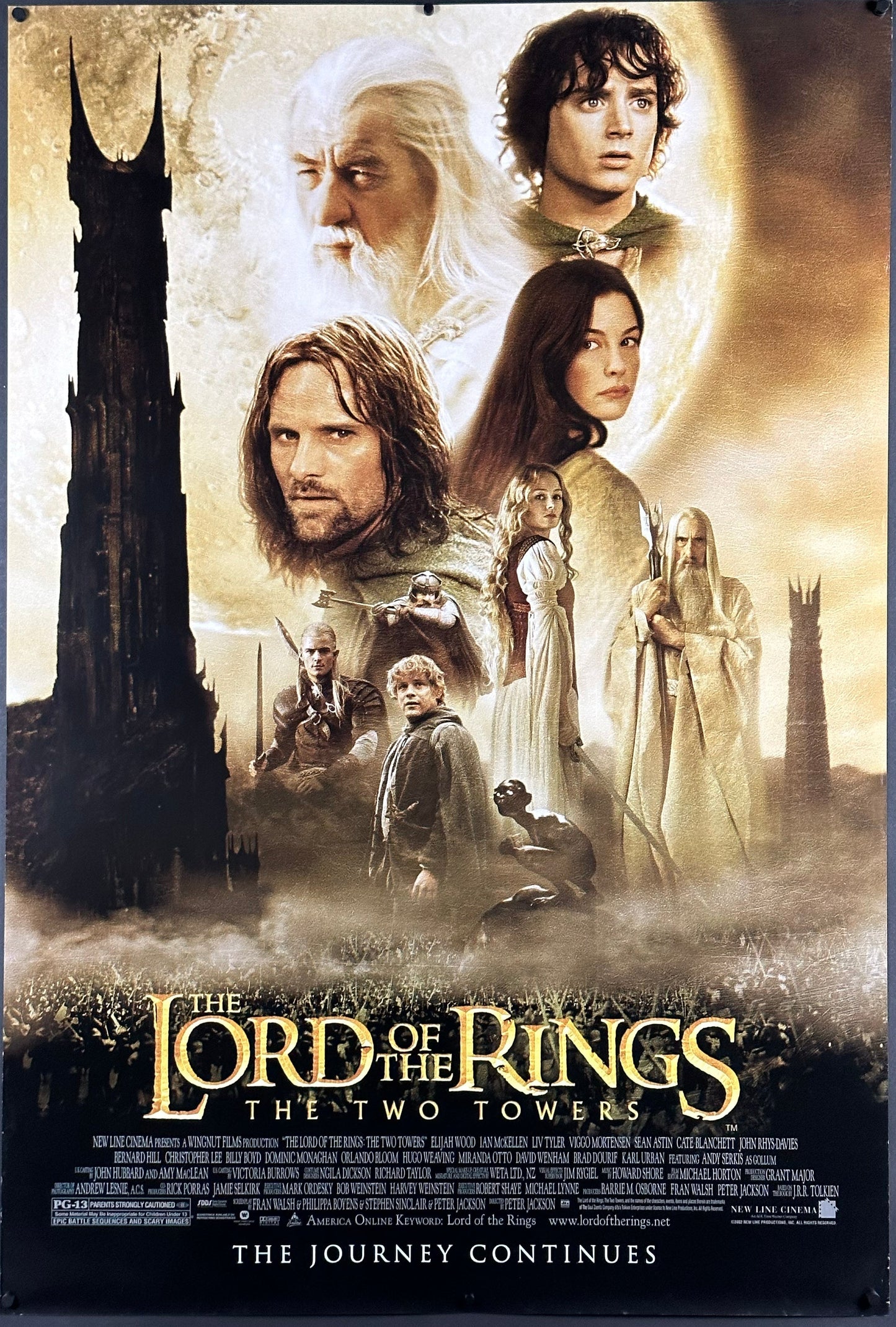 The Lord Of The Rings: The Two Towers US One Sheet Cast Style (2002) - ORIGINAL RELEASE - posterpalace.com