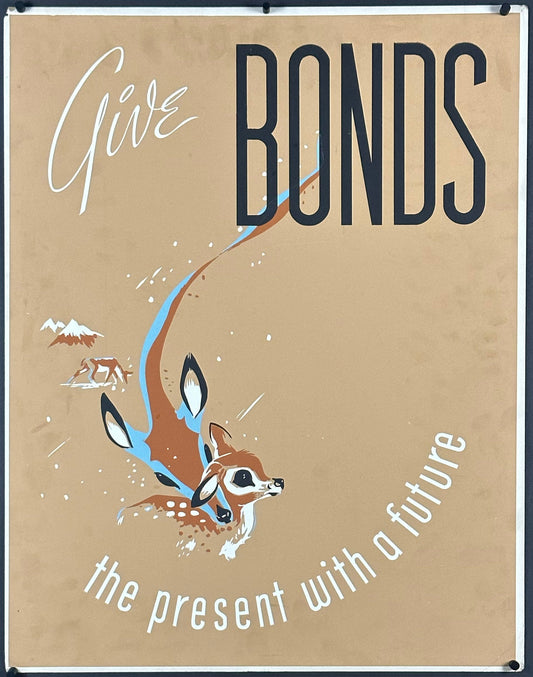 "The Present With A Future" WWII War Bonds Window Card (c. 1940s) - posterpalace.com