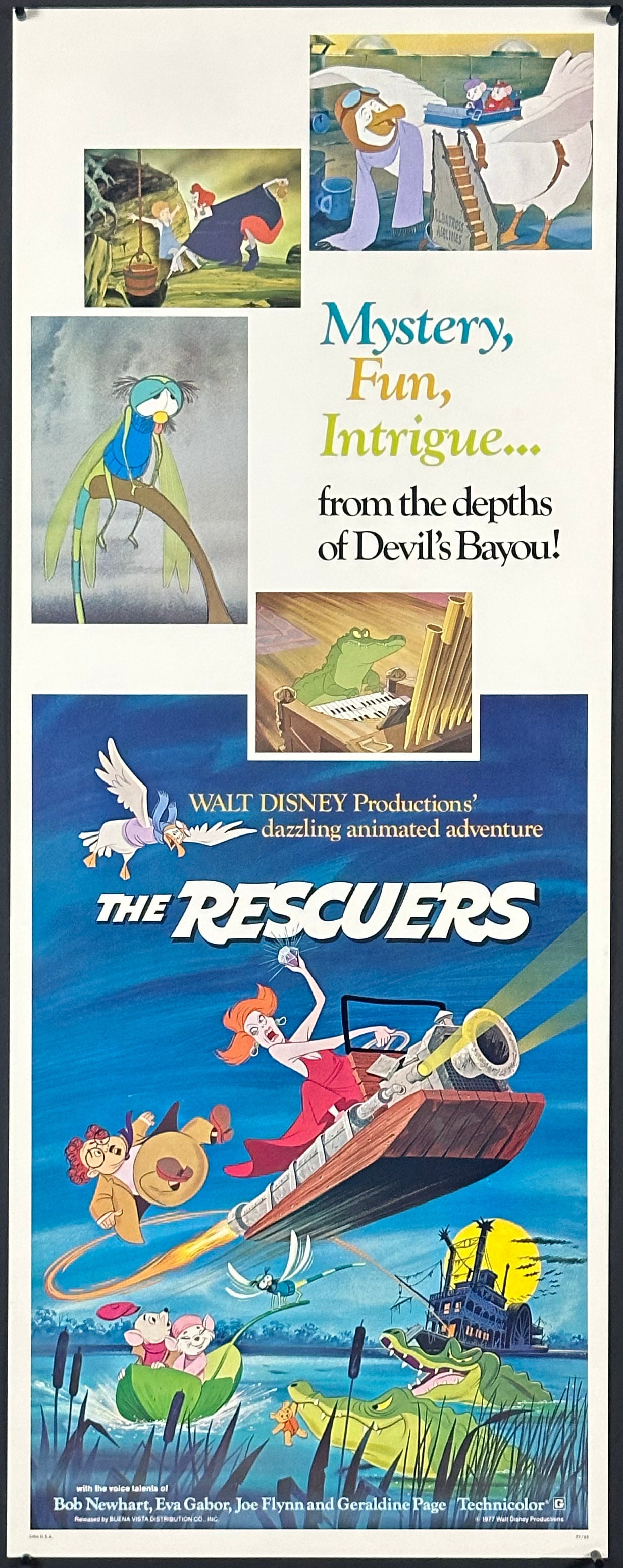 The Rescuers Postmark The Rescuers Vintage US Insert (1977) - ORIGINAL RELEASE – posterpalace.com