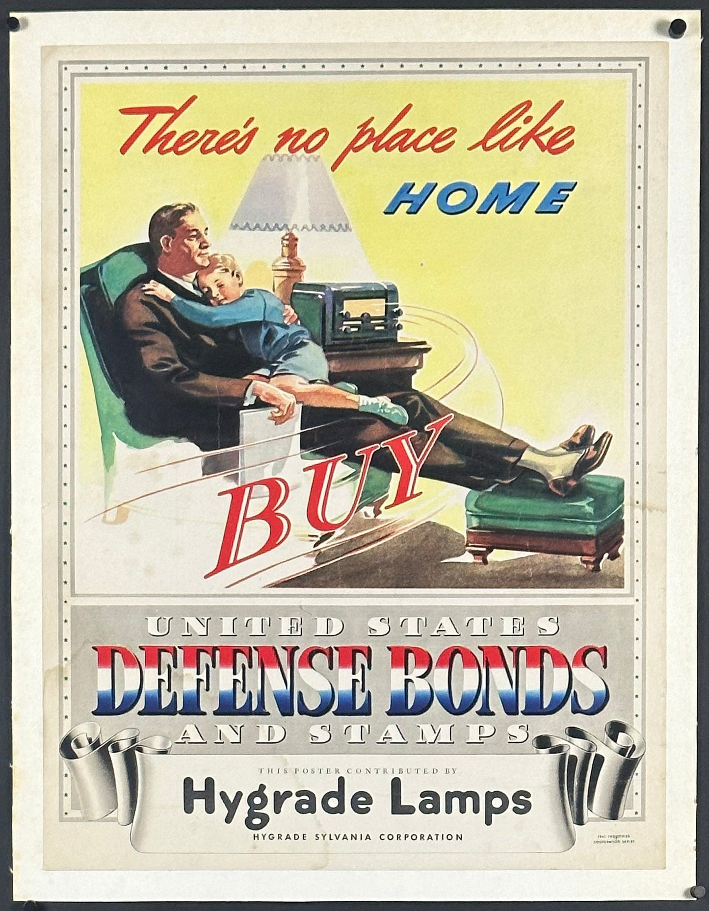 "There's No Place Like Home" Defense Bonds WWII Home Front Poster (1941) - posterpalace.com