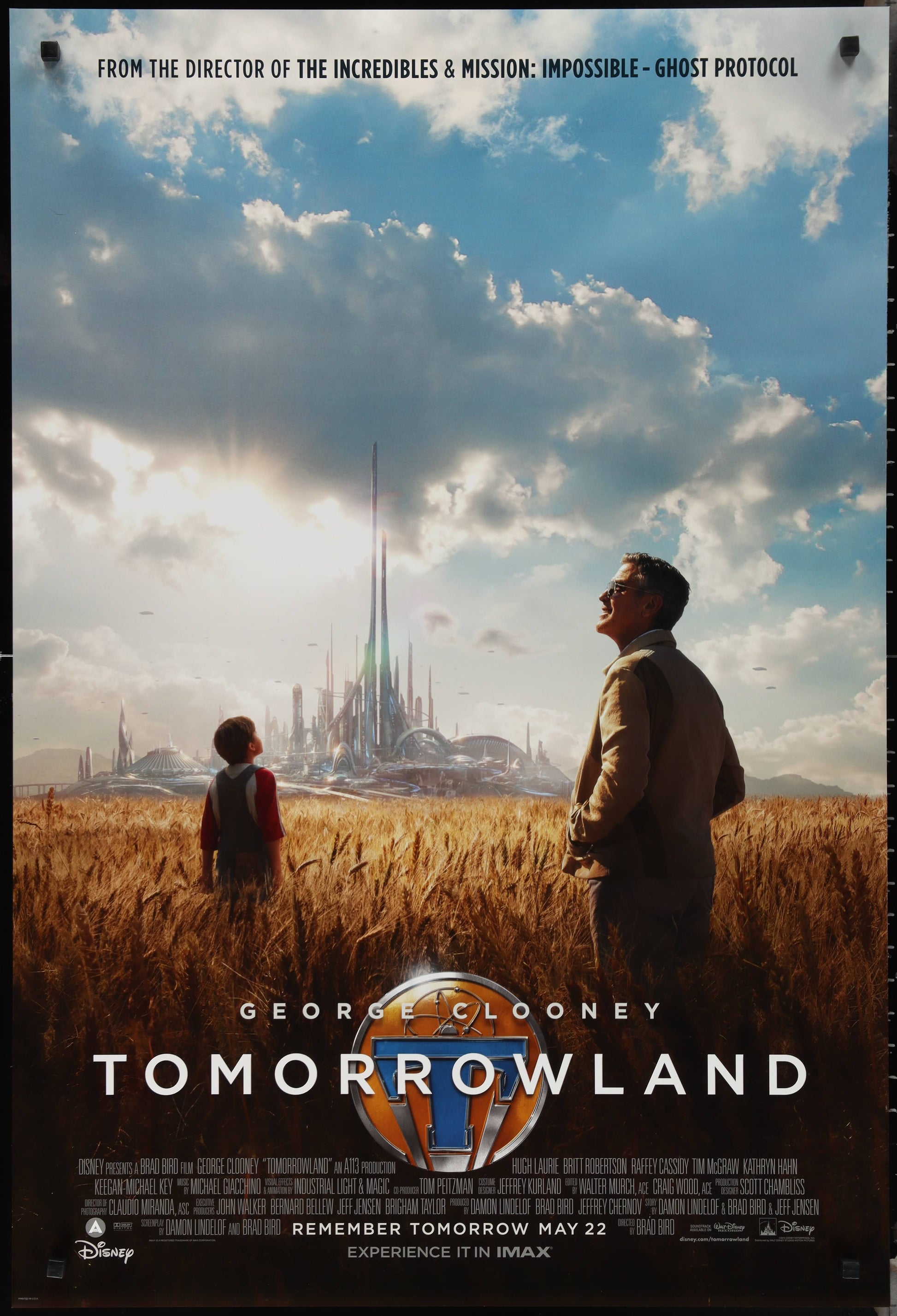 Tomorrowland US One Sheet (2015) - ORIGINAL RELEASE - posterpalace.com