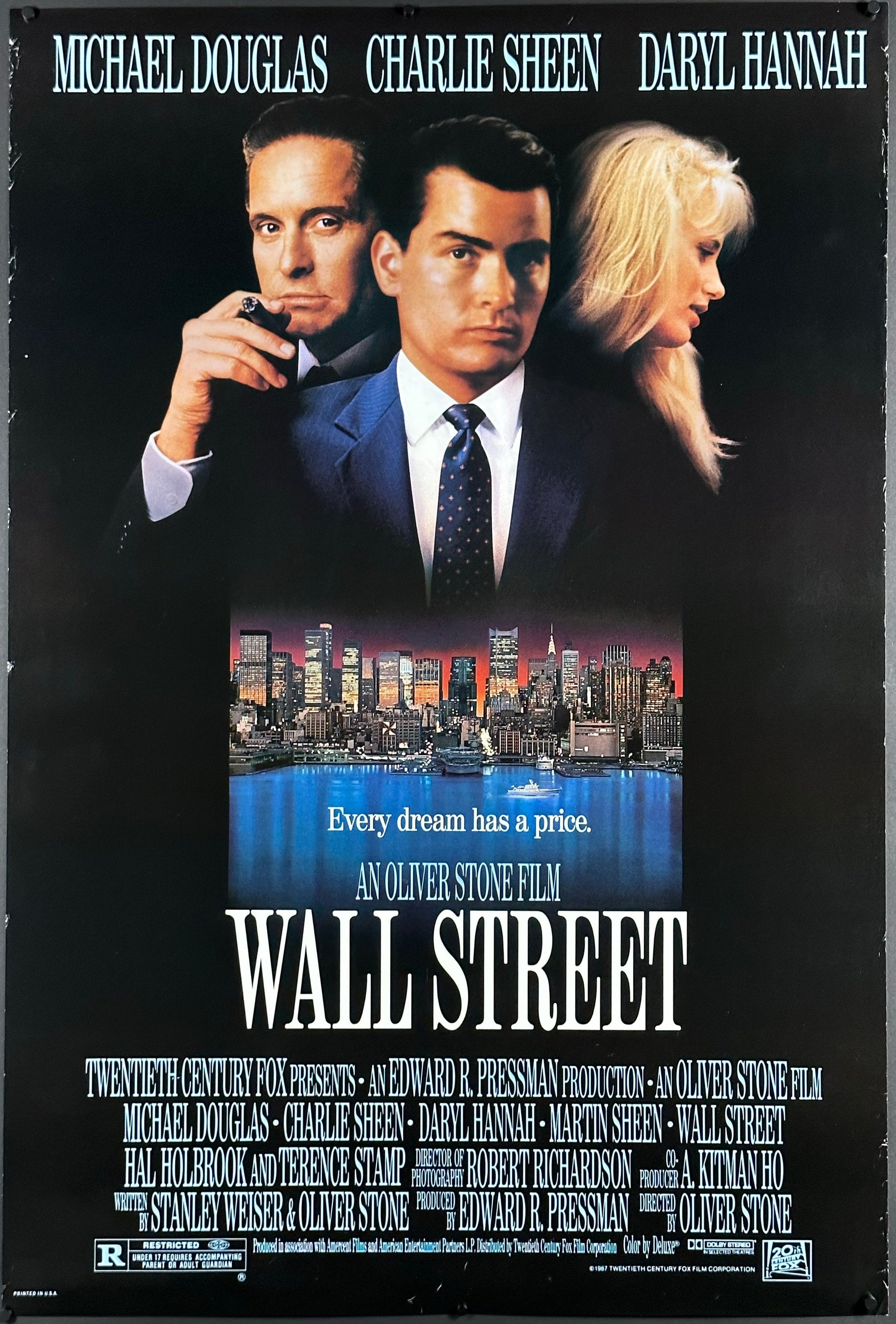 Wall Street US One Sheet (1987) - ORIGINAL RELEASE - posterpalace.com
