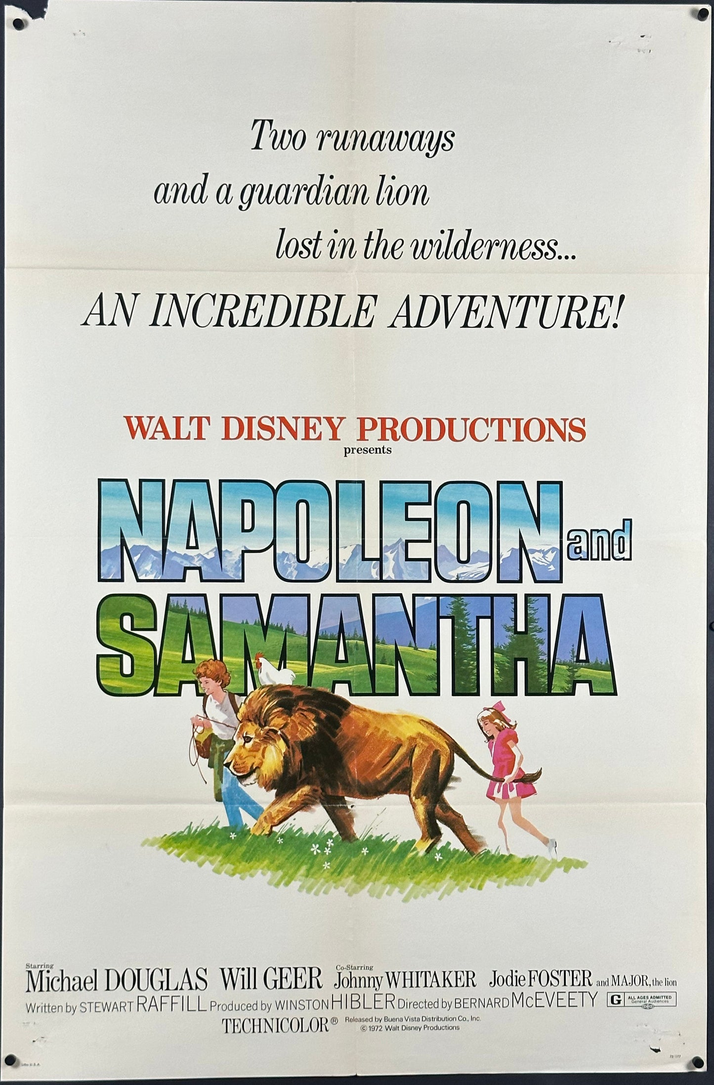 Walt Disney Presents Napoleon And Samantha US One Sheet (1972) - ORIGINAL RELEASE - posterpalace.com