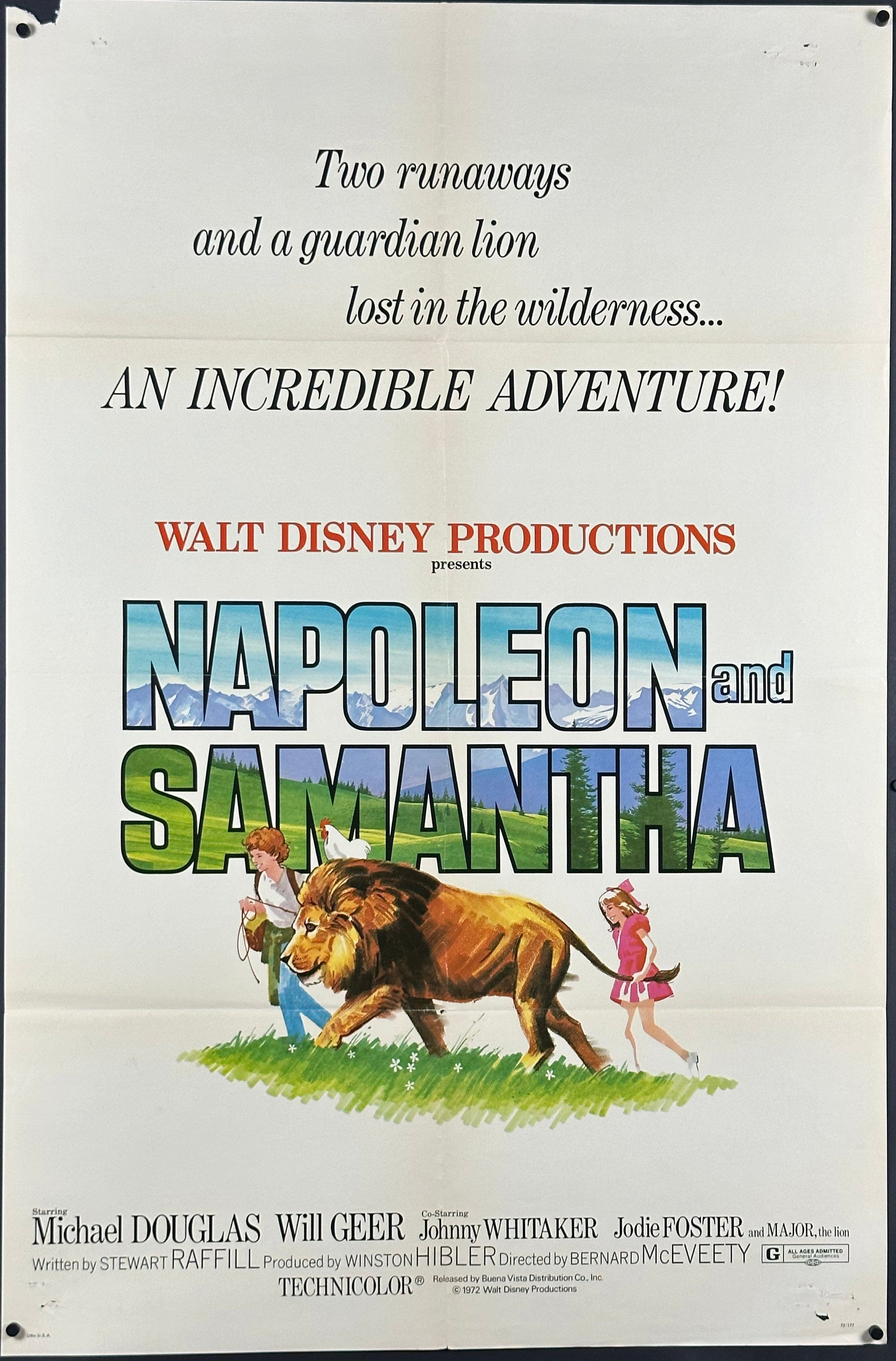Walt Disney Presents Napoleon And Samantha US One Sheet (1972) - ORIGINAL RELEASE - posterpalace.com